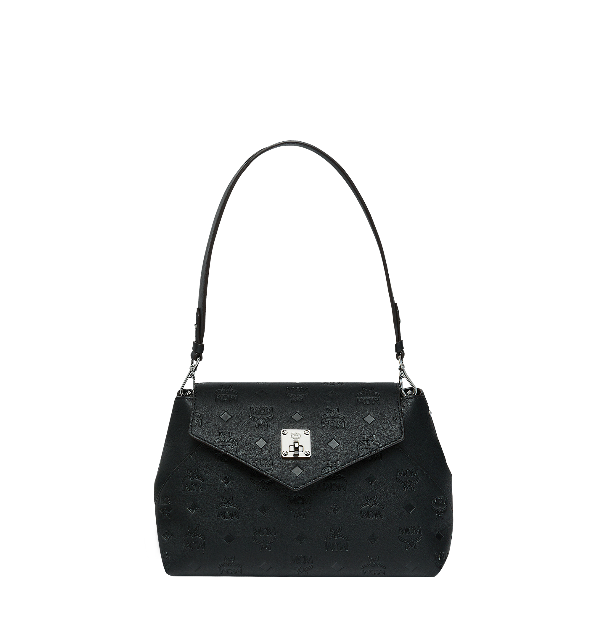 Small Essential Crossbody in Monogram Leather Black | MCM