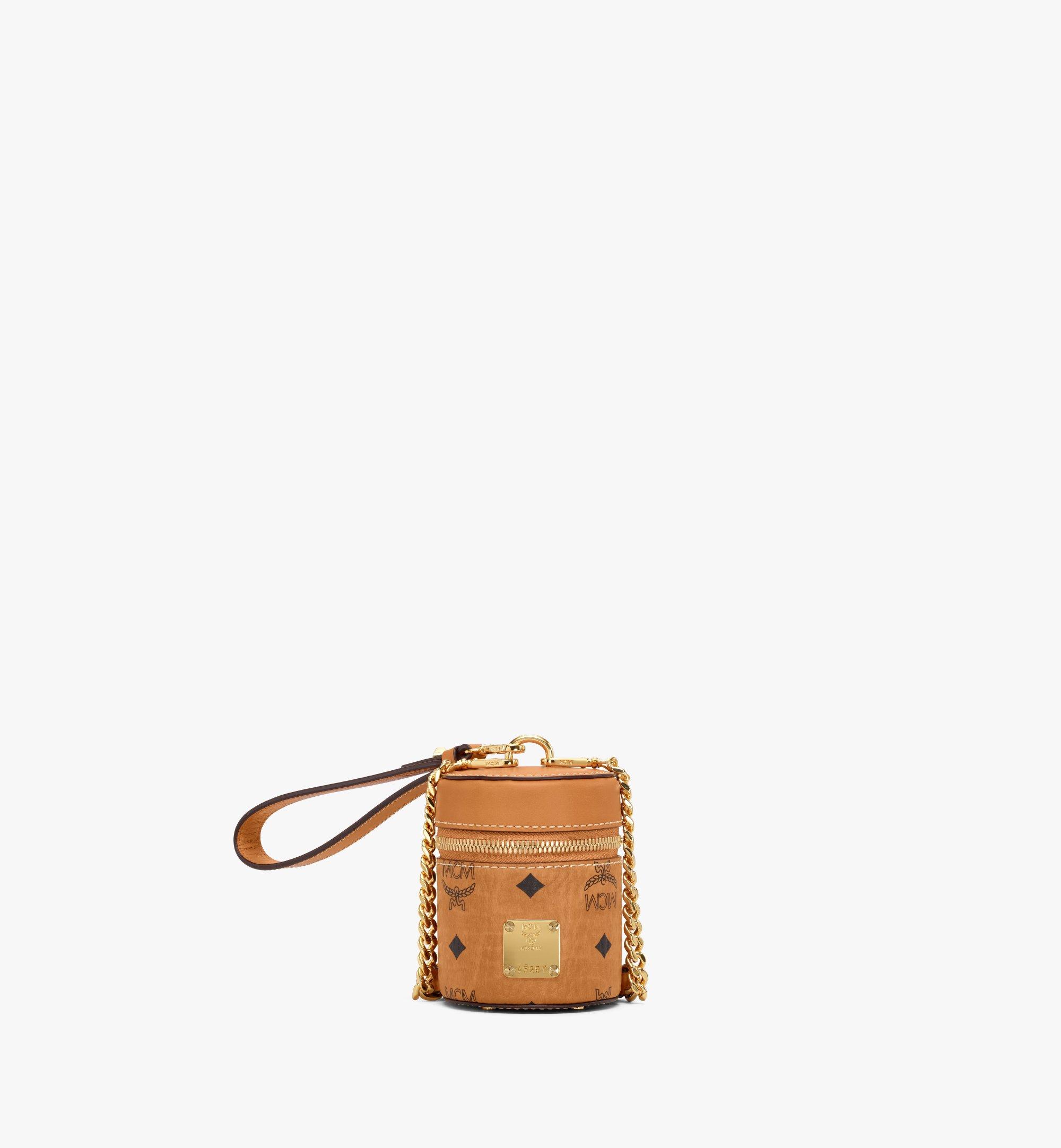 Mcm Men's Aren Maxi Monogram Small Crossbody Bag - Cognac