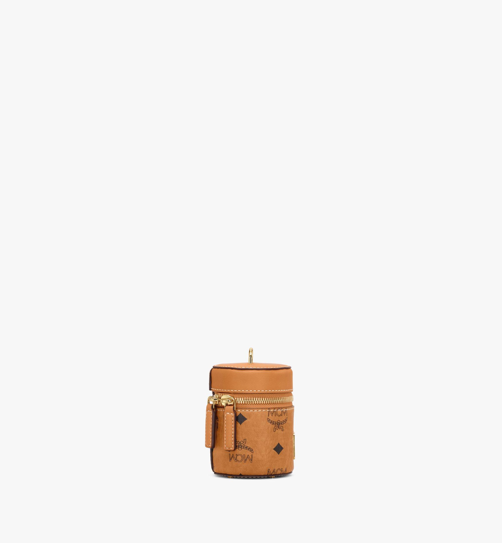 Mcm Aren Cosmetic Pouch in Visetos Cognac Visetos