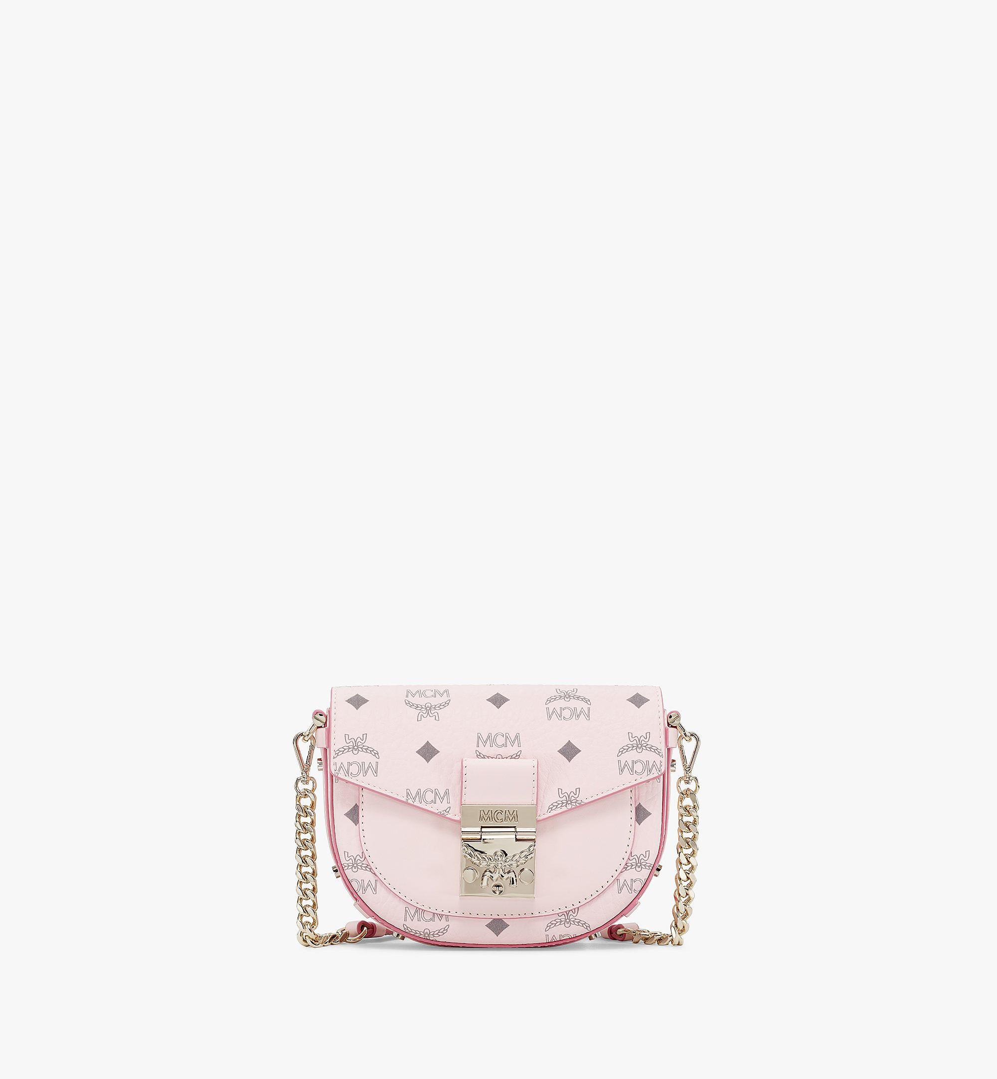 Mini Patricia Round Crossbody in Visetos POWDER PINK MCM ®US