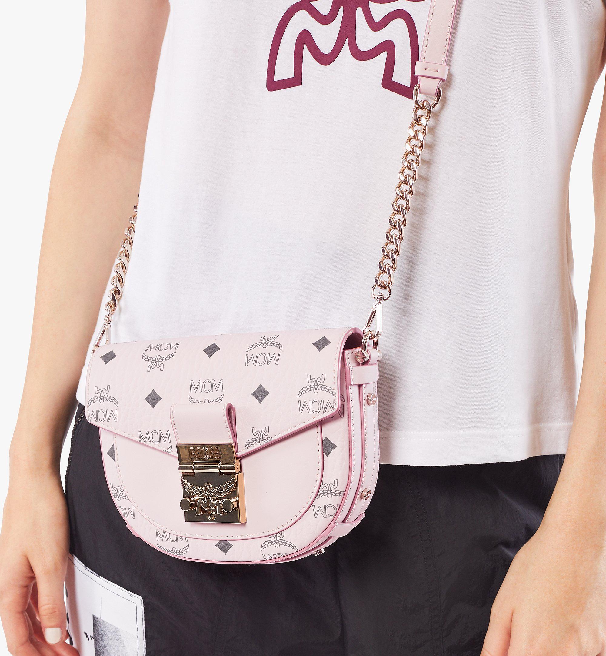 Mini Patricia Round Crossbody in Visetos POWDER PINK MCM ®US