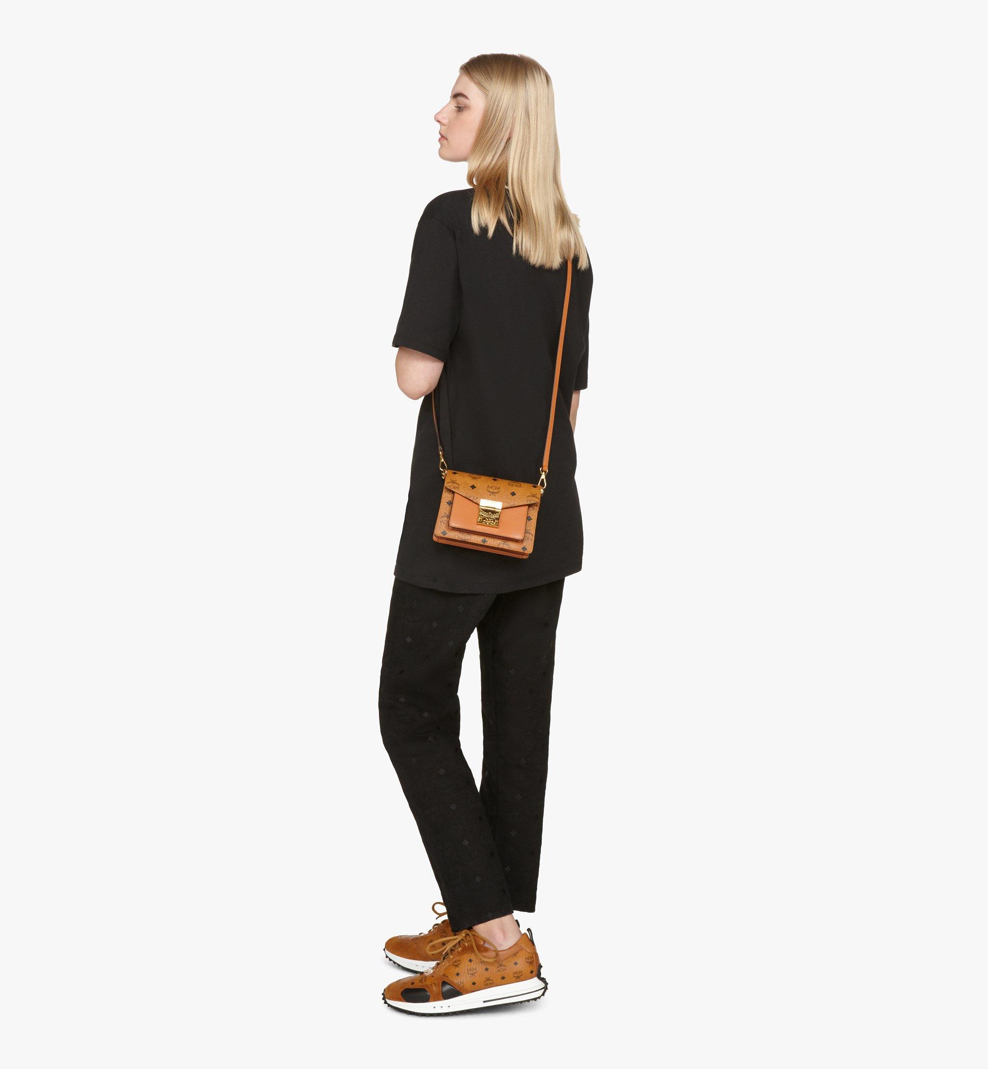 Small Tracy Flap Crossbody in Visetos Cognac