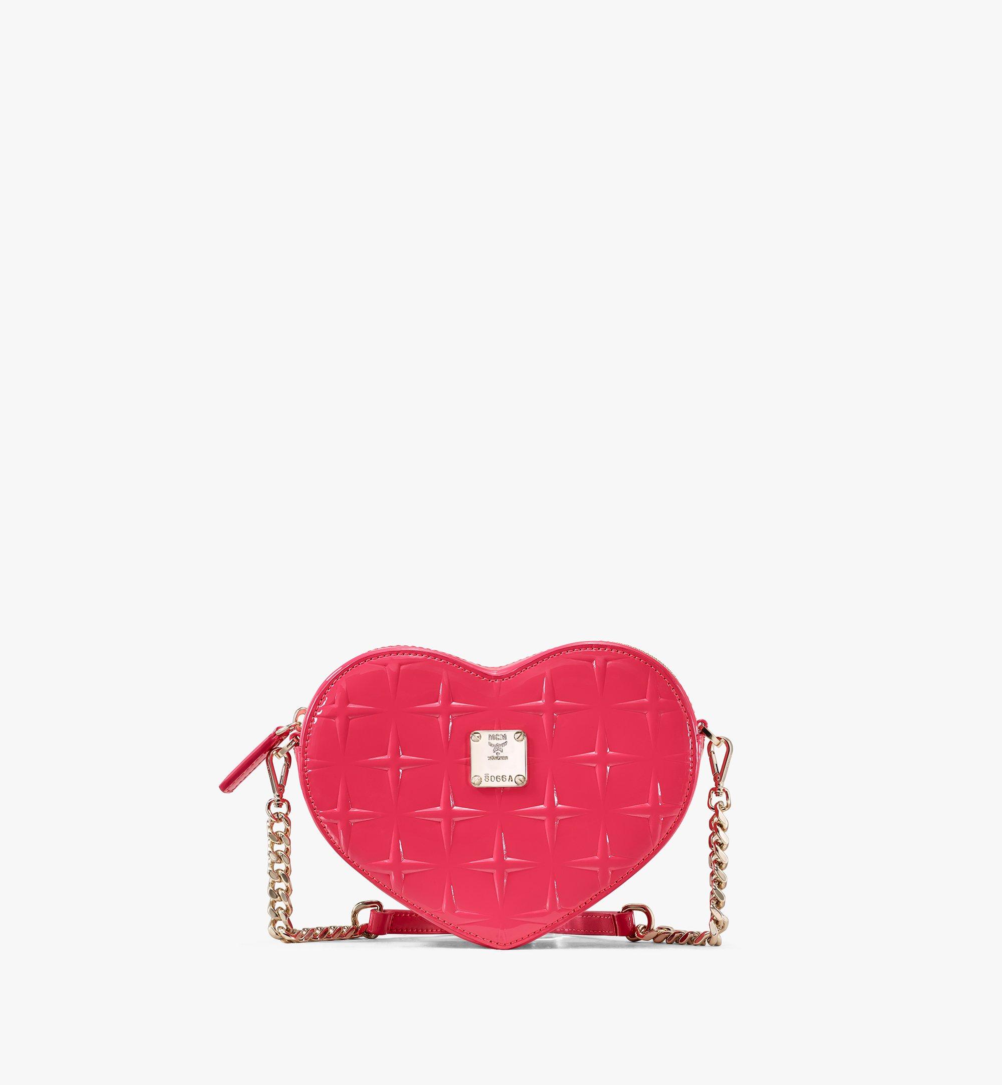 Patricia Heart Crossbody in Diamond Patent Leather