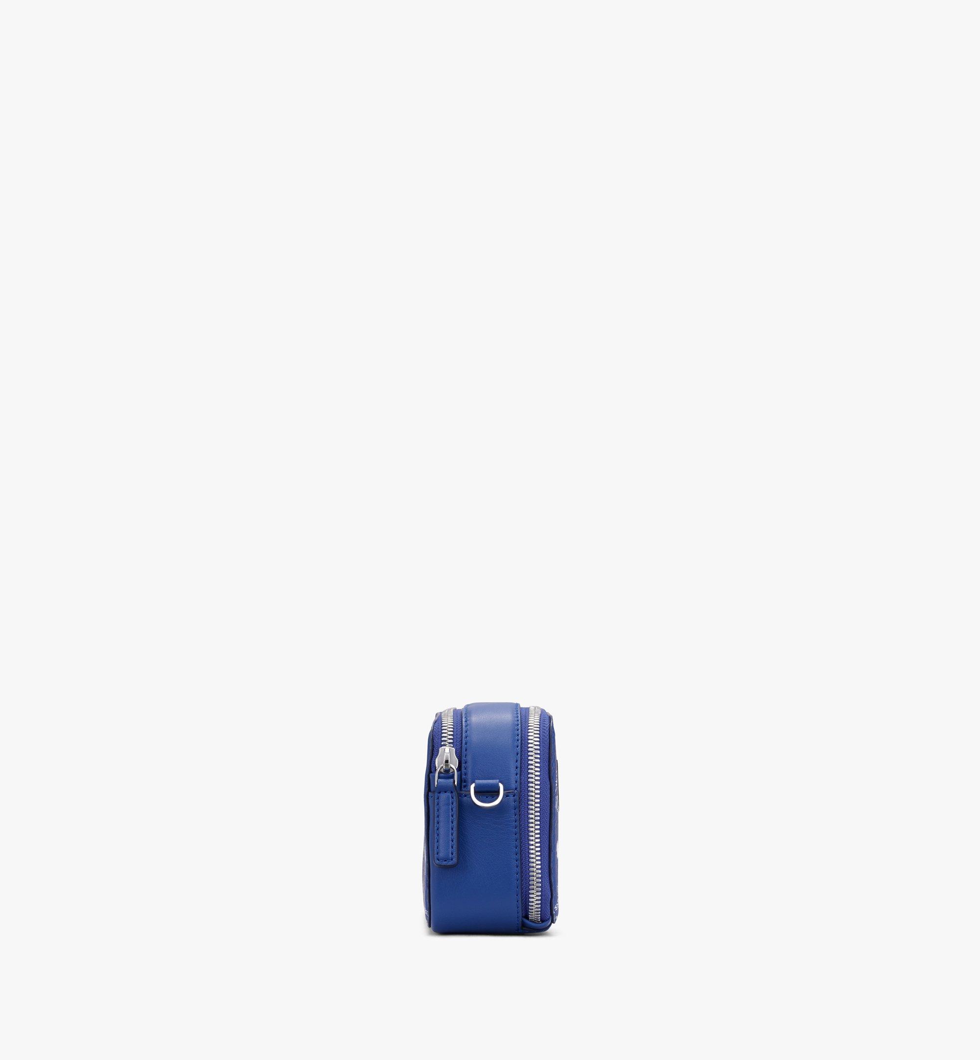 One Size E W Camera Bag In Visetos Original Blue Mcm Tw