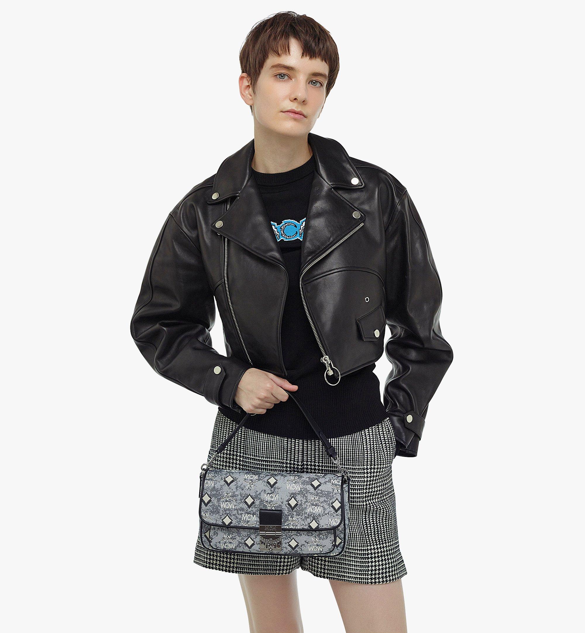 Medium Crossbody Bag in Vintage Monogram Jacquard Grey MCM ®DE