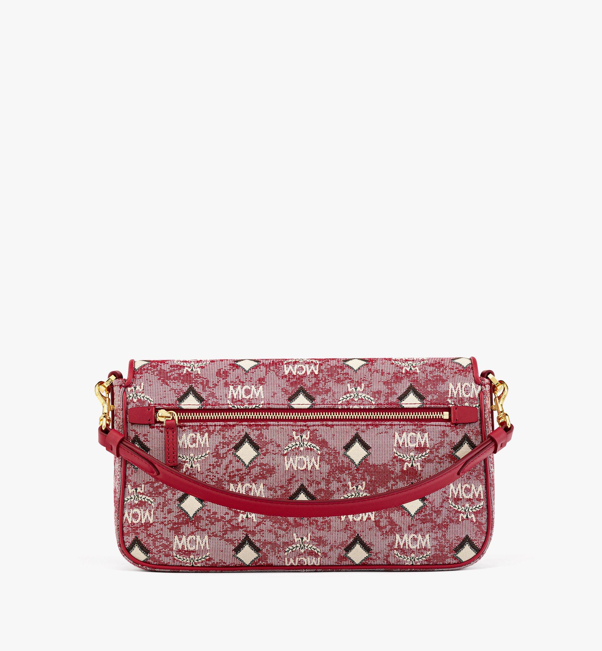 Medium Crossbody Bag in Vintage Monogram Jacquard Red MCM CN