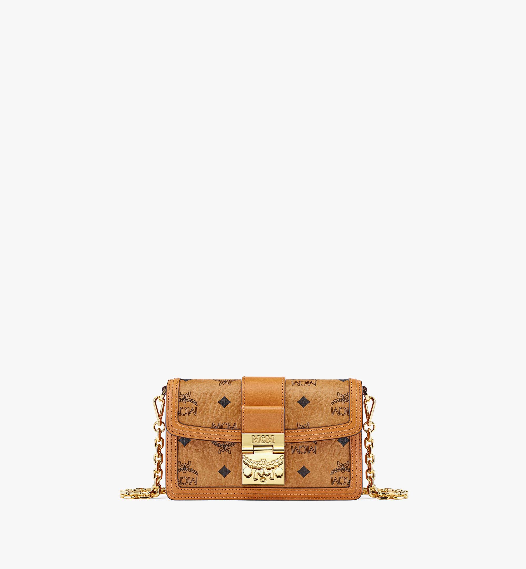 Mini Tracy Crossbody in Visetos Cognac