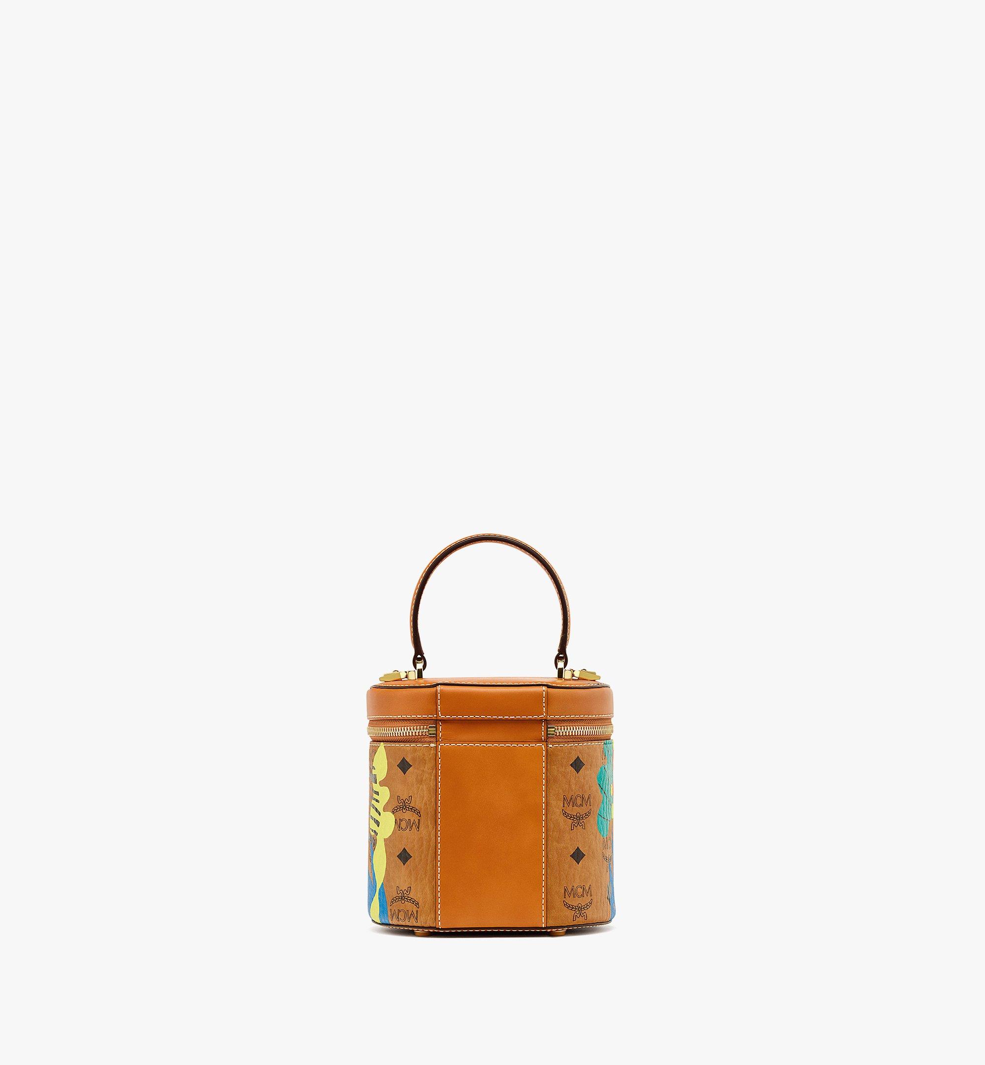 Small Upcycling Project Cylinder Crossbody in Visetos Cognac | MCM ®US