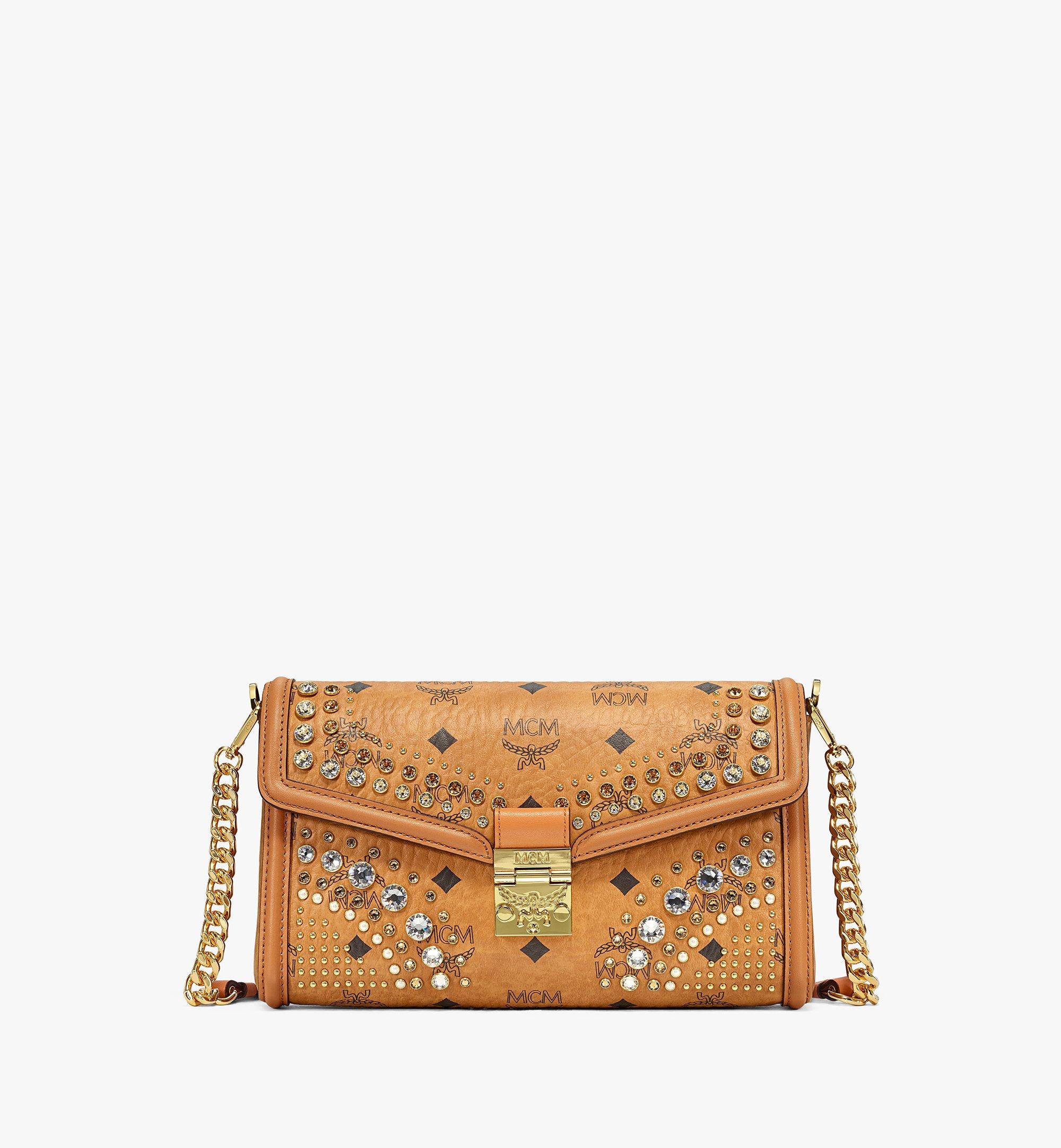 MCM Visetos Coated Studded Crossbody Bag