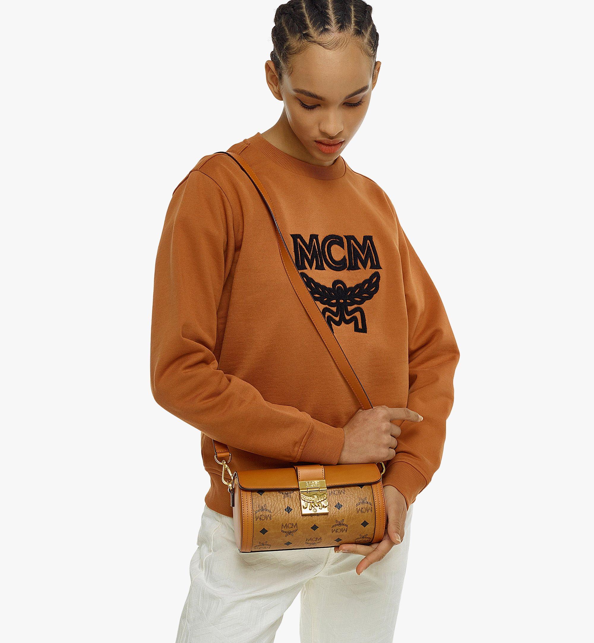 AWESOME MCM Tracy Crossbody Wallet in Visetos - Cognac