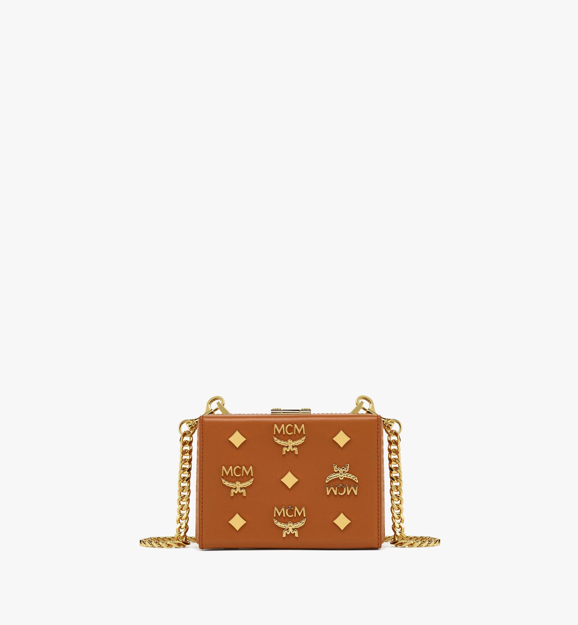Berlin Umhängetasche aus Leder mit Gold-Monogramm
