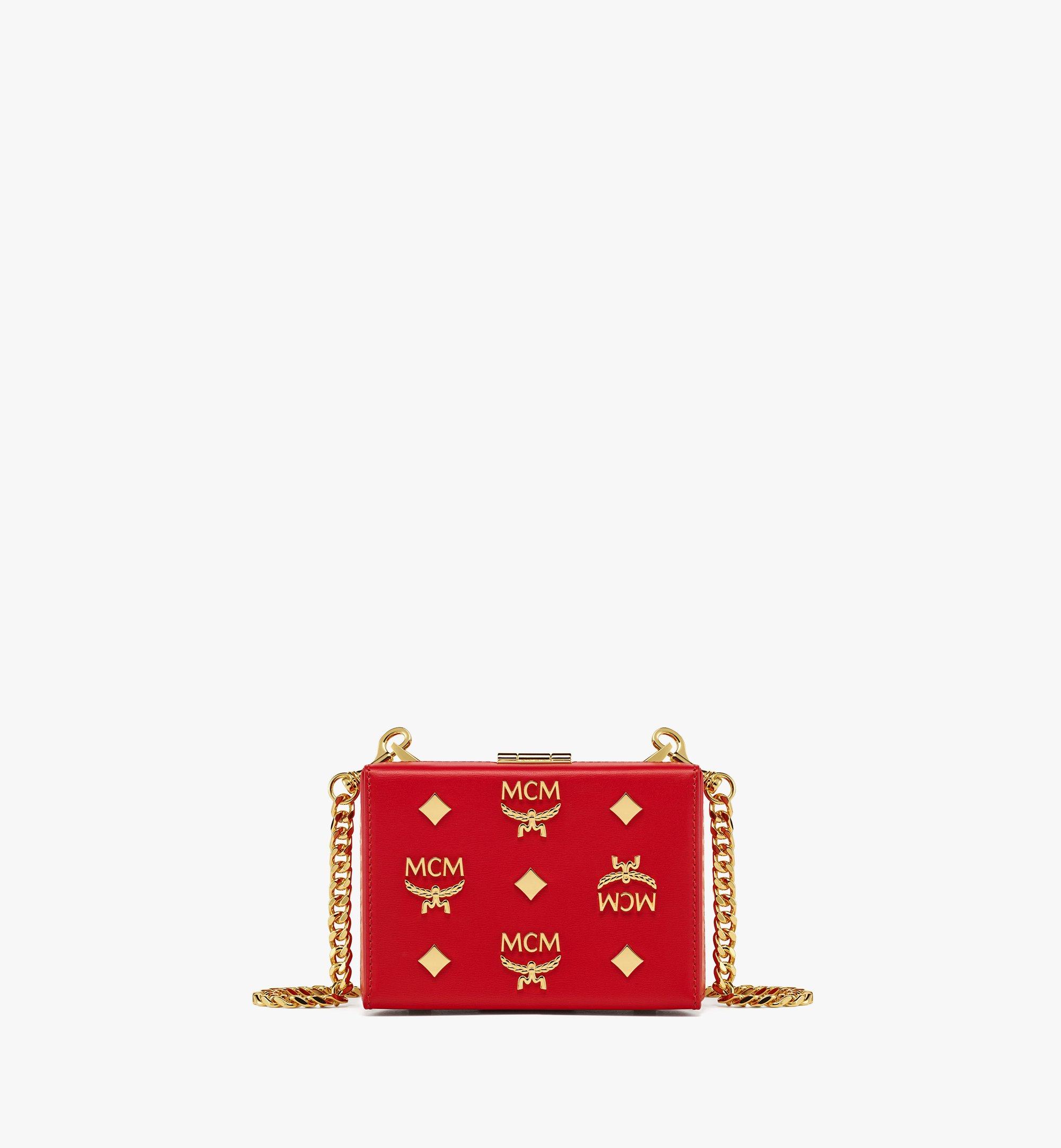Berlin Umhängetasche aus Leder mit Gold-Monogramm