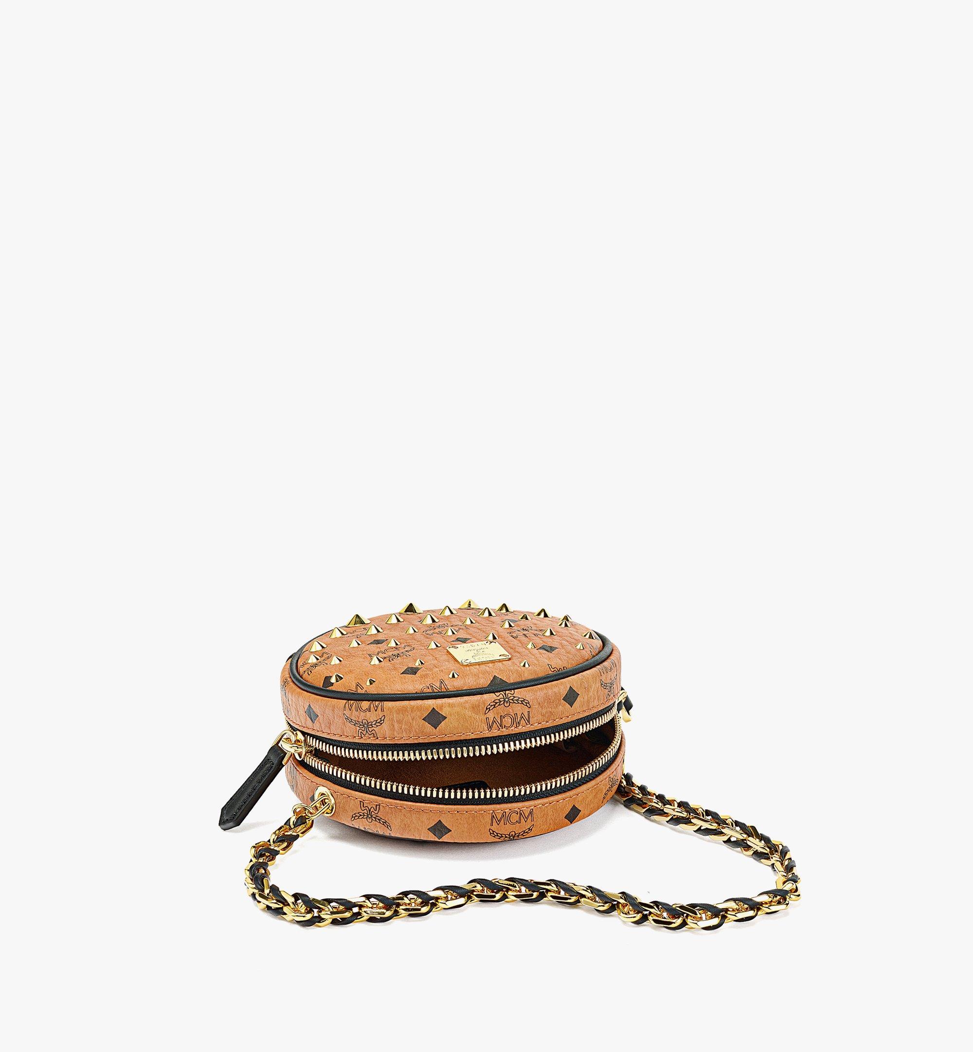 Small Orkestra Crossbody in Gold Studded Visetos Cognac