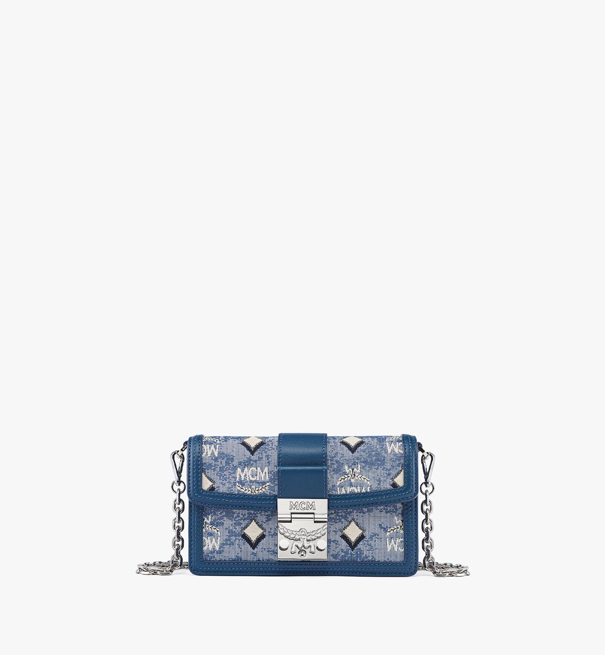 MCM 〈グレトル〉クロスボディ - ヴィンテージ モノグラム ジャカード Blue MWRCSWO01LU001 ほかの角度から見る 1
