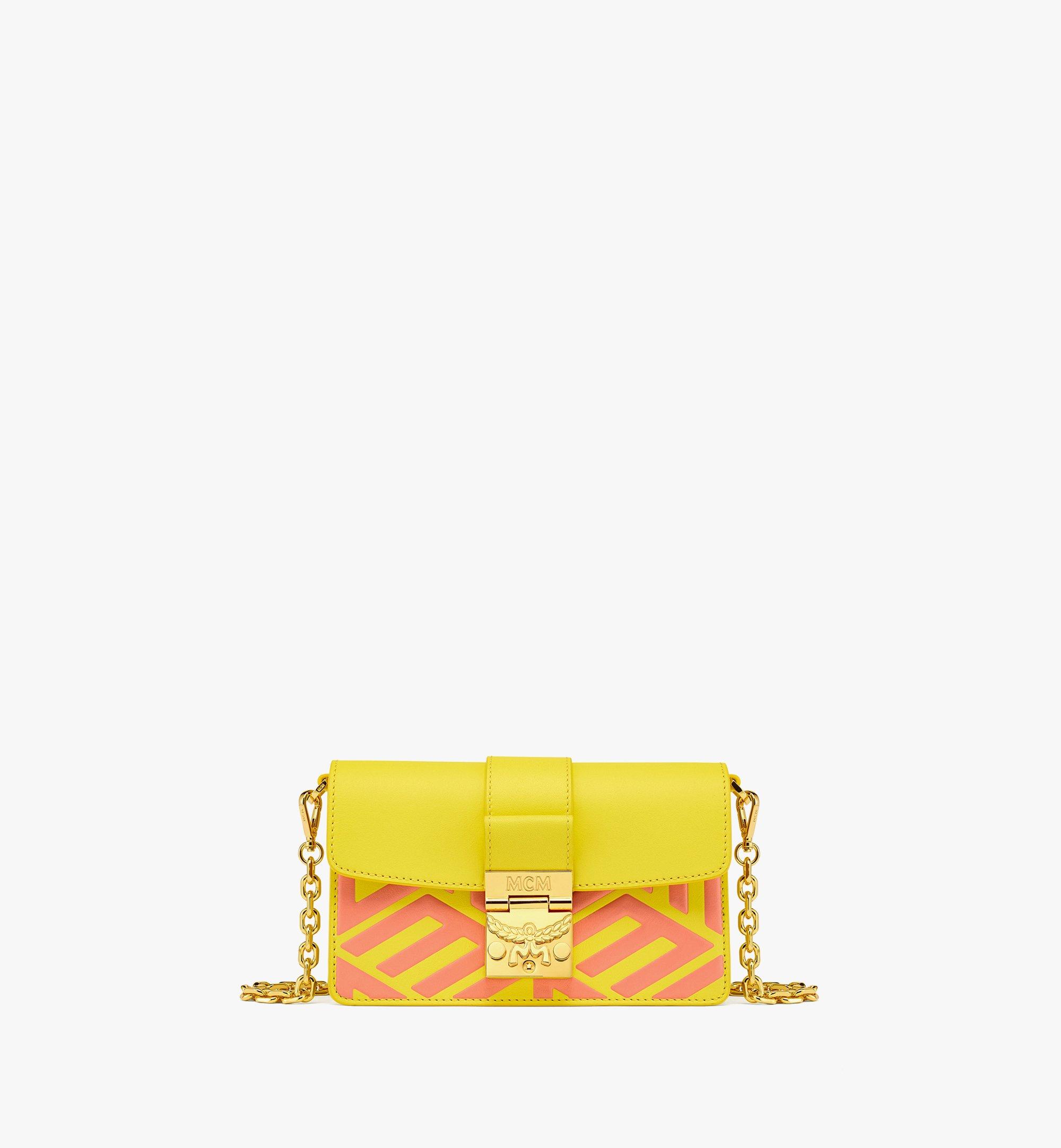 MCM Tracy Crossbody in Cubic Logo Leather Yellow MWRCSWO03Y3001 Alternate View 1