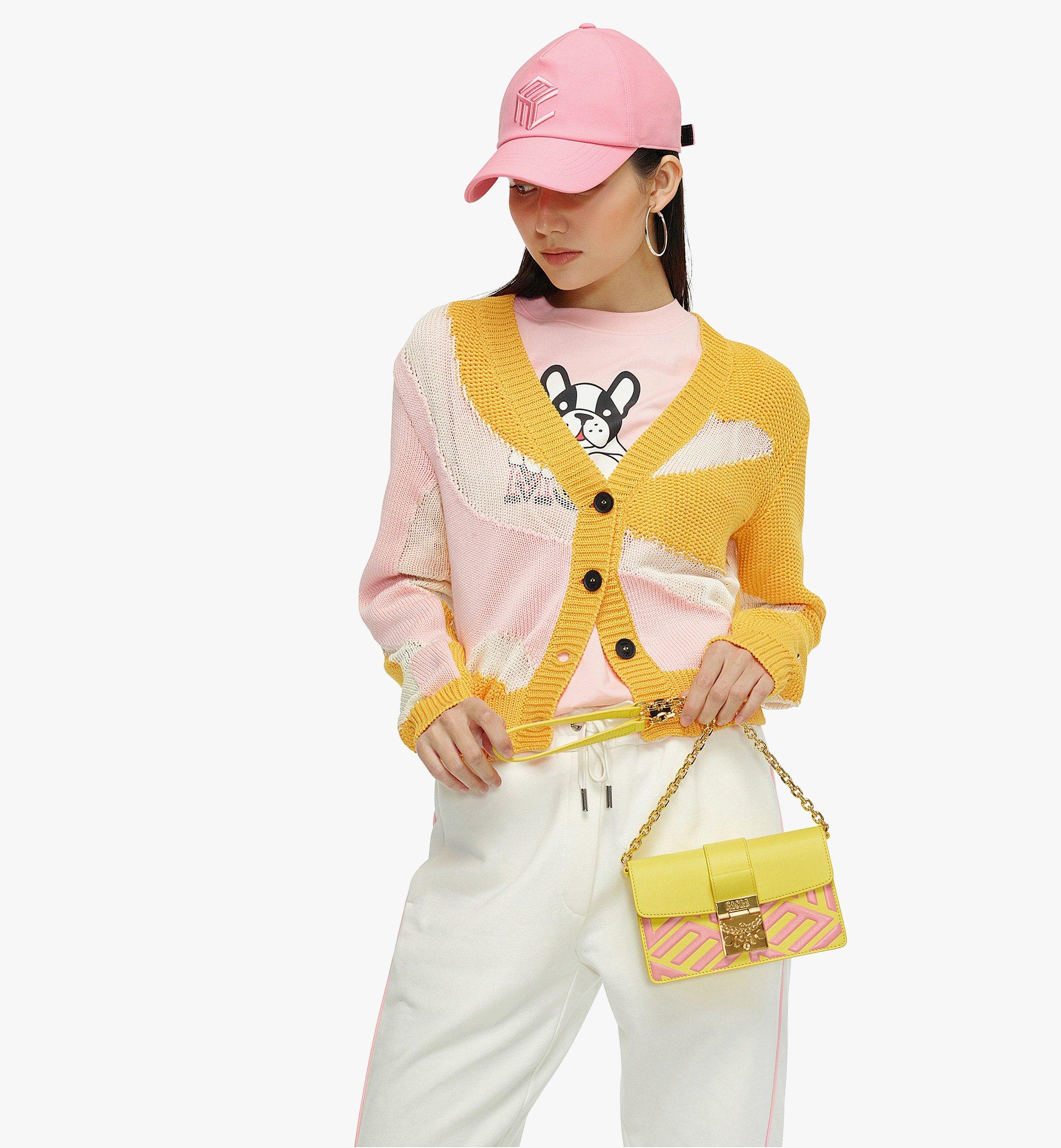 MCM Gretl Crossbody-Tasche in Leder mit Cubic-Logo Yellow MWRCSWO03Y3001 Noch mehr sehen 4