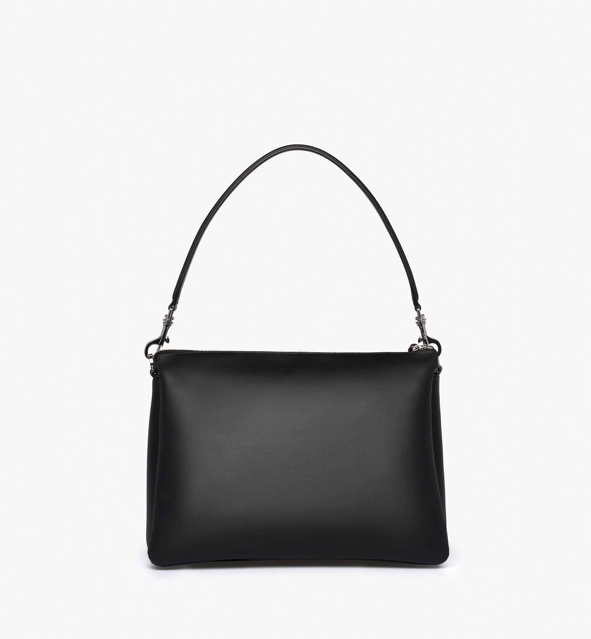 Medium Mode Travia Shoulder Bag in Spanish Calf Leather Black | MCM ®US