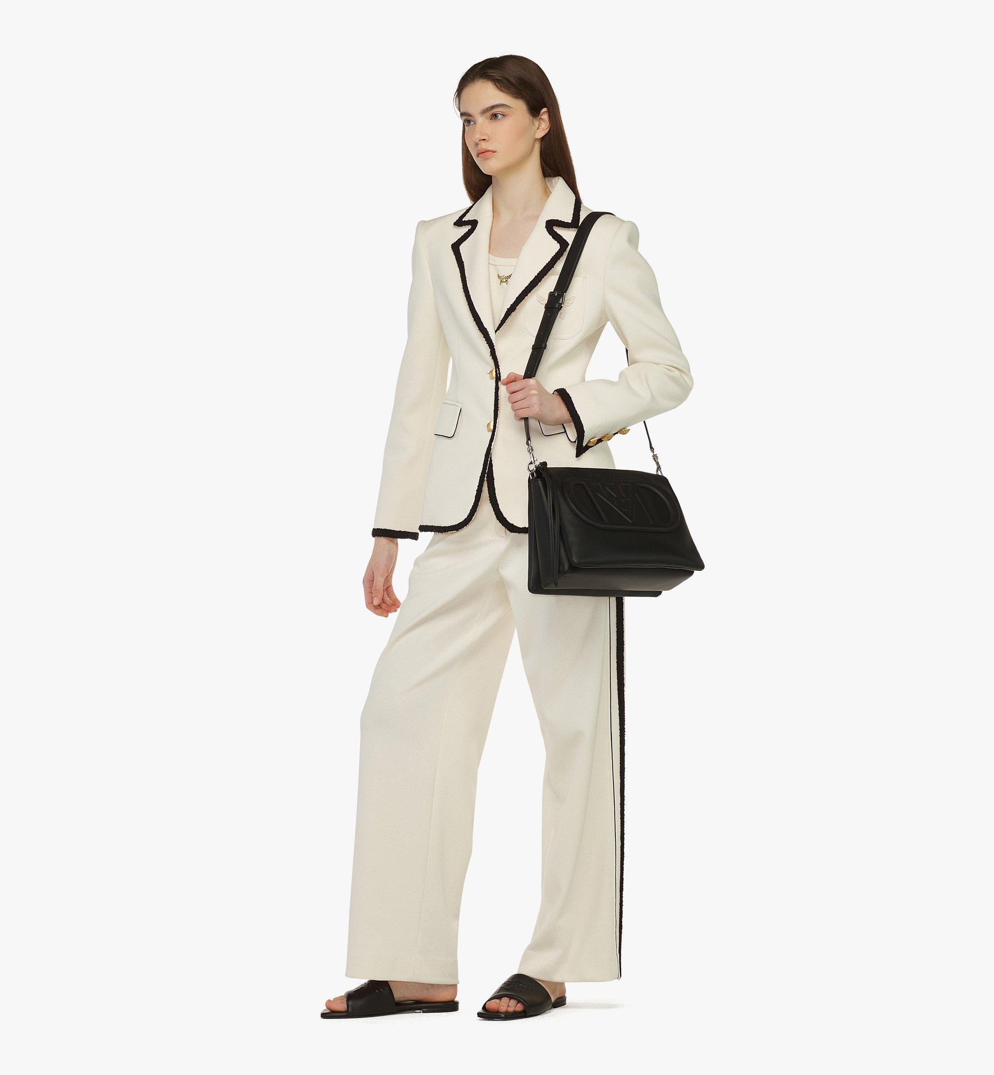 Medium Mode Travia Shoulder Bag in Spanish Calf Leather Black MCM ®US