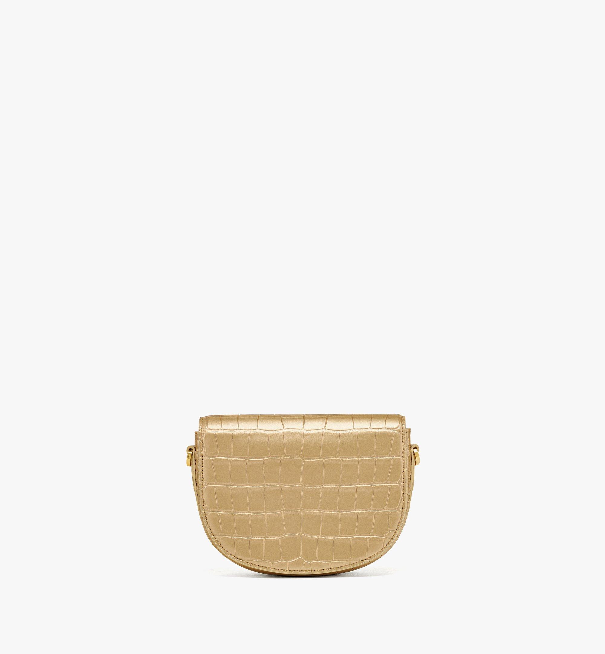 MCM Mode Travia Crossbody in Gold Croco-Embossed Leather Gold MWRDSLD01DG001 Alternate View 3
