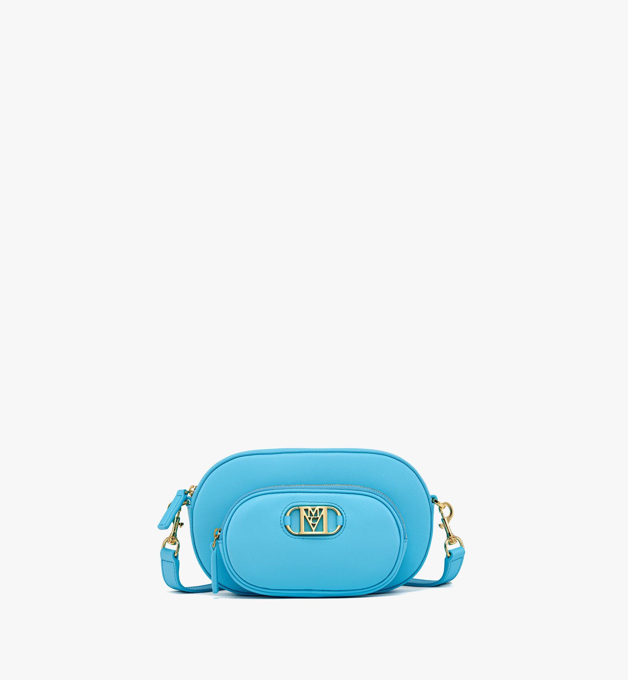 Mini Mode Travia Crossbody w/ Zip Pocket in Spanish Leather Blue MCM ®CN