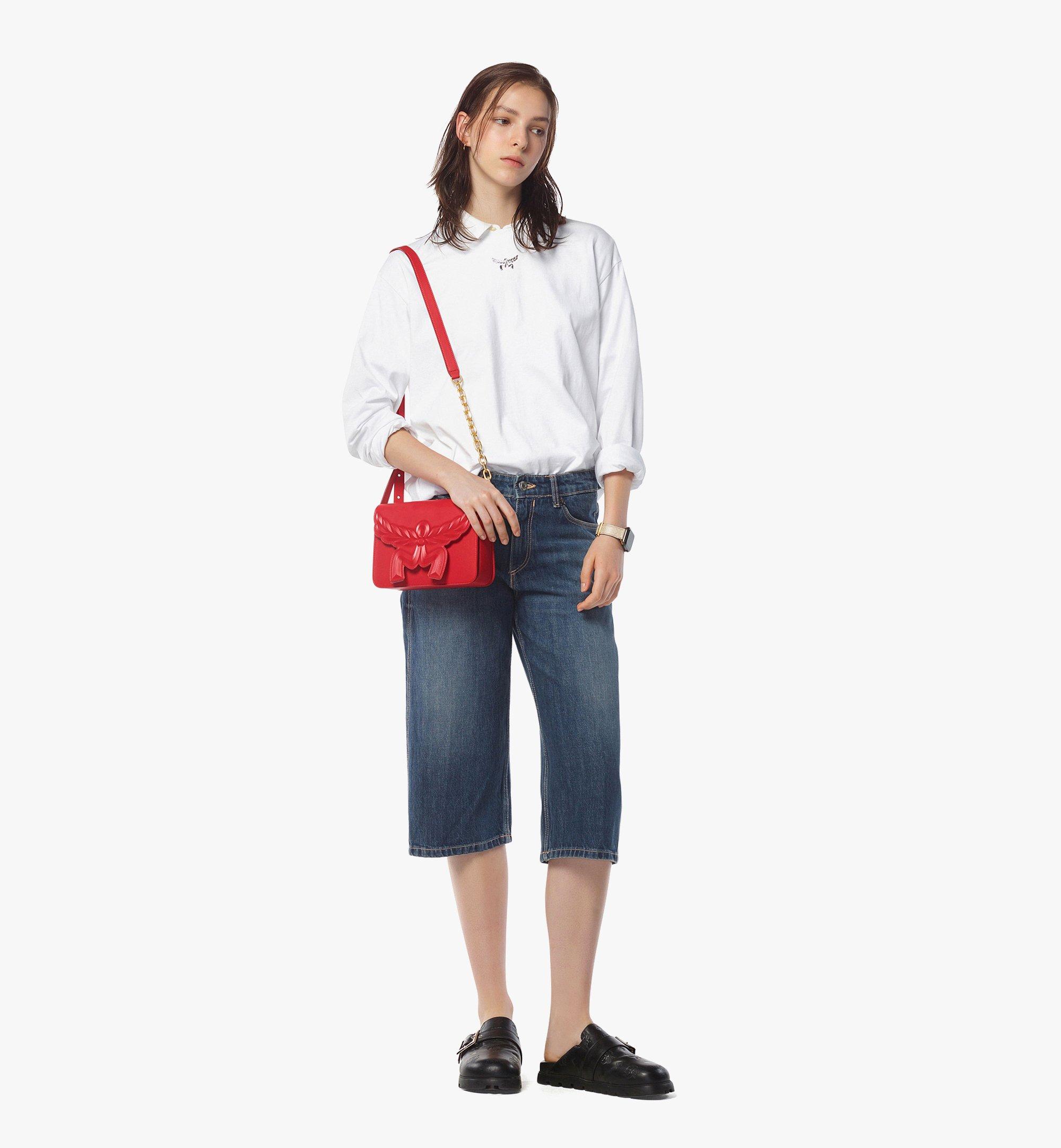 MCM Himmel Laurel Crossbody in Calf Leather Red MWREAAC02XC001 Alternate View 2