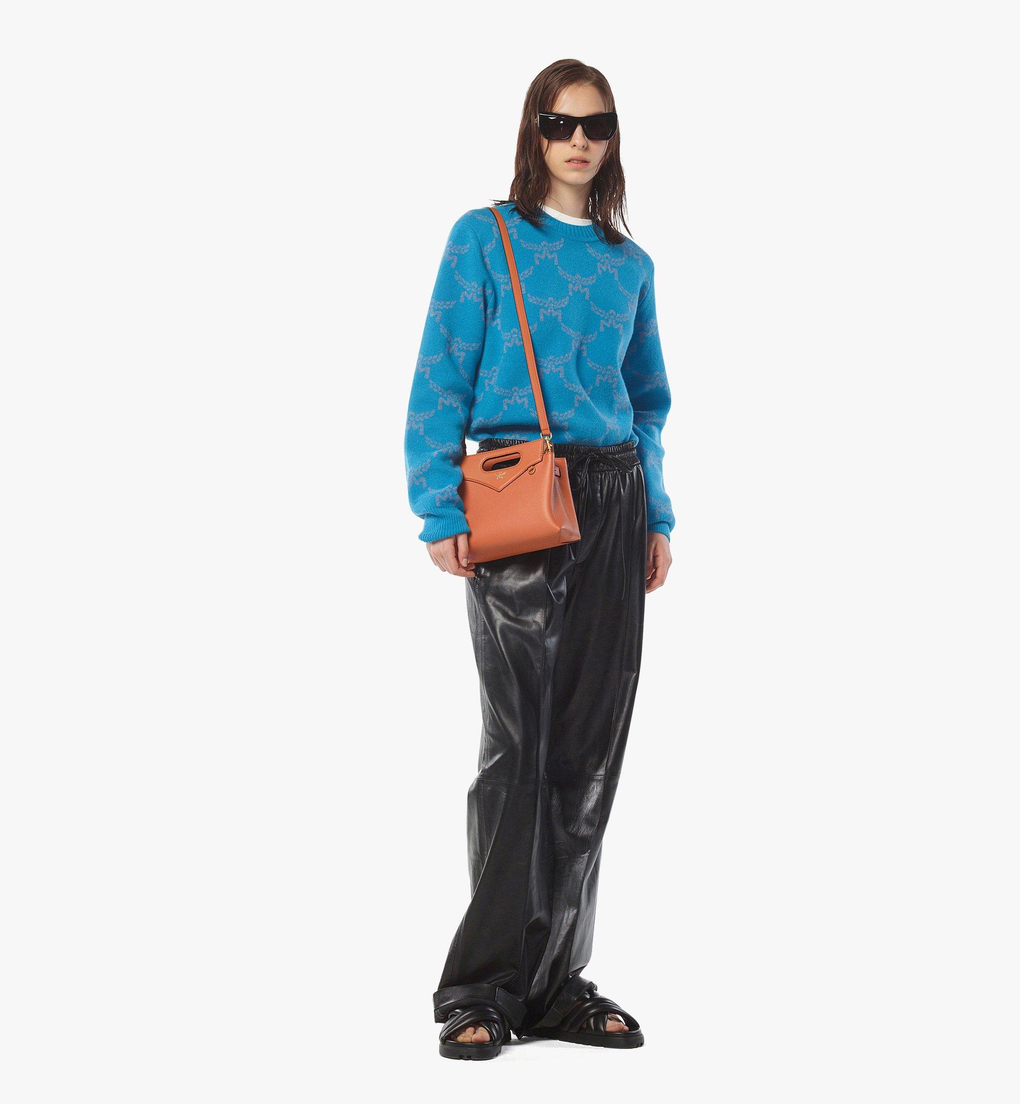 Soft Diamond Shoulder Bag in Embossed Leather