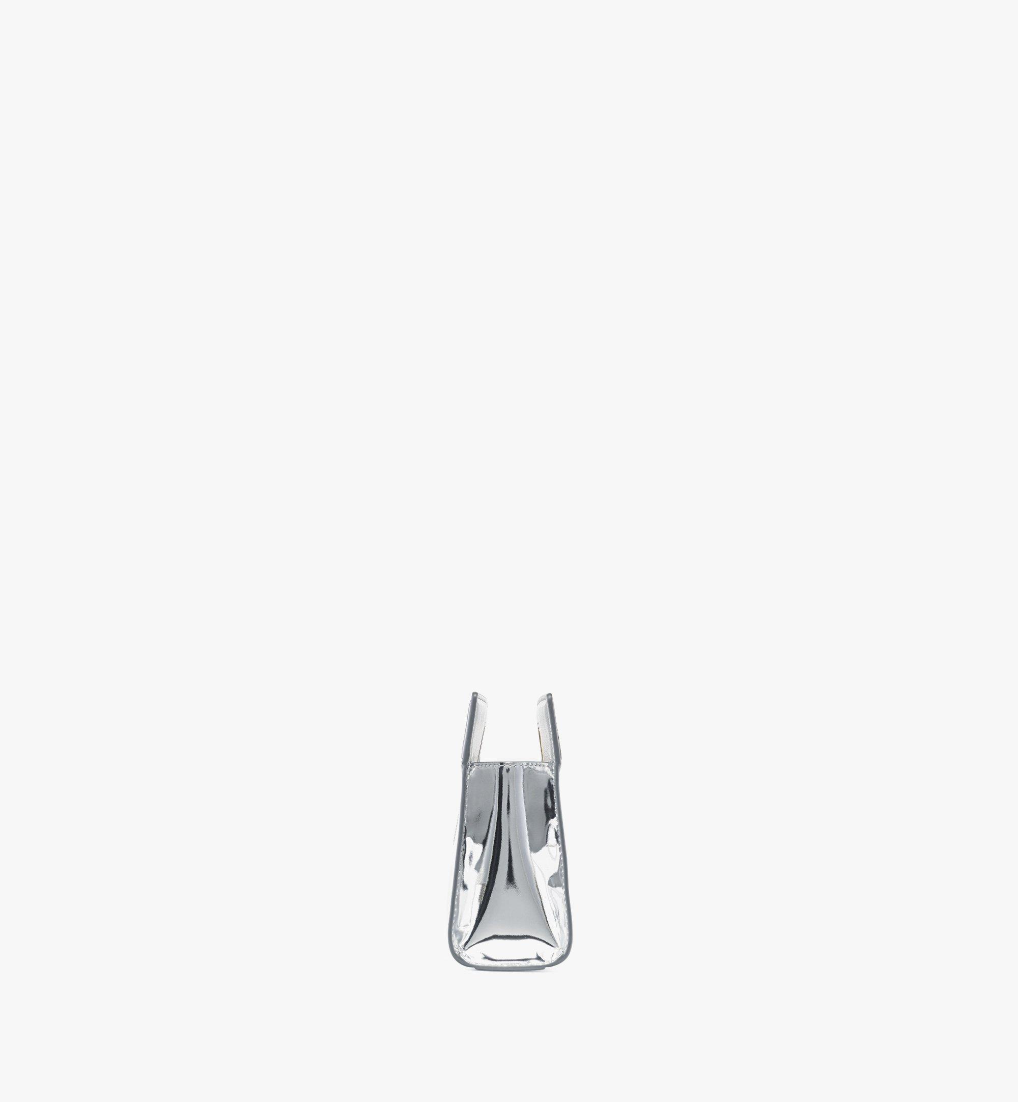 MCM Diamond Tragetasche aus Leder mit Metallic- und Glanzeffekt Silver MWREAAK05SV001 Noch mehr sehen 1