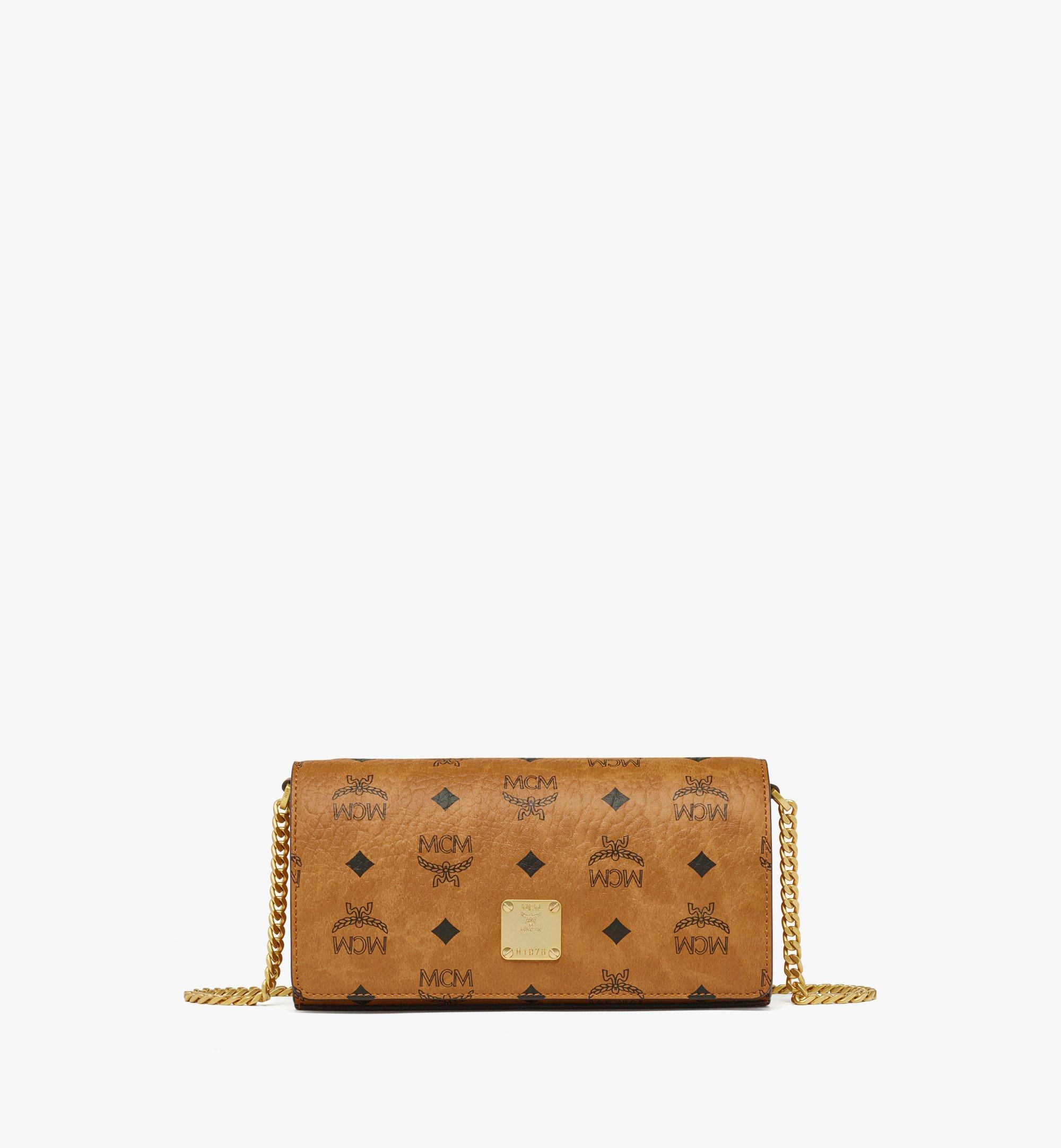 MCM Visetos Chain Leather Crossbody offers Bag