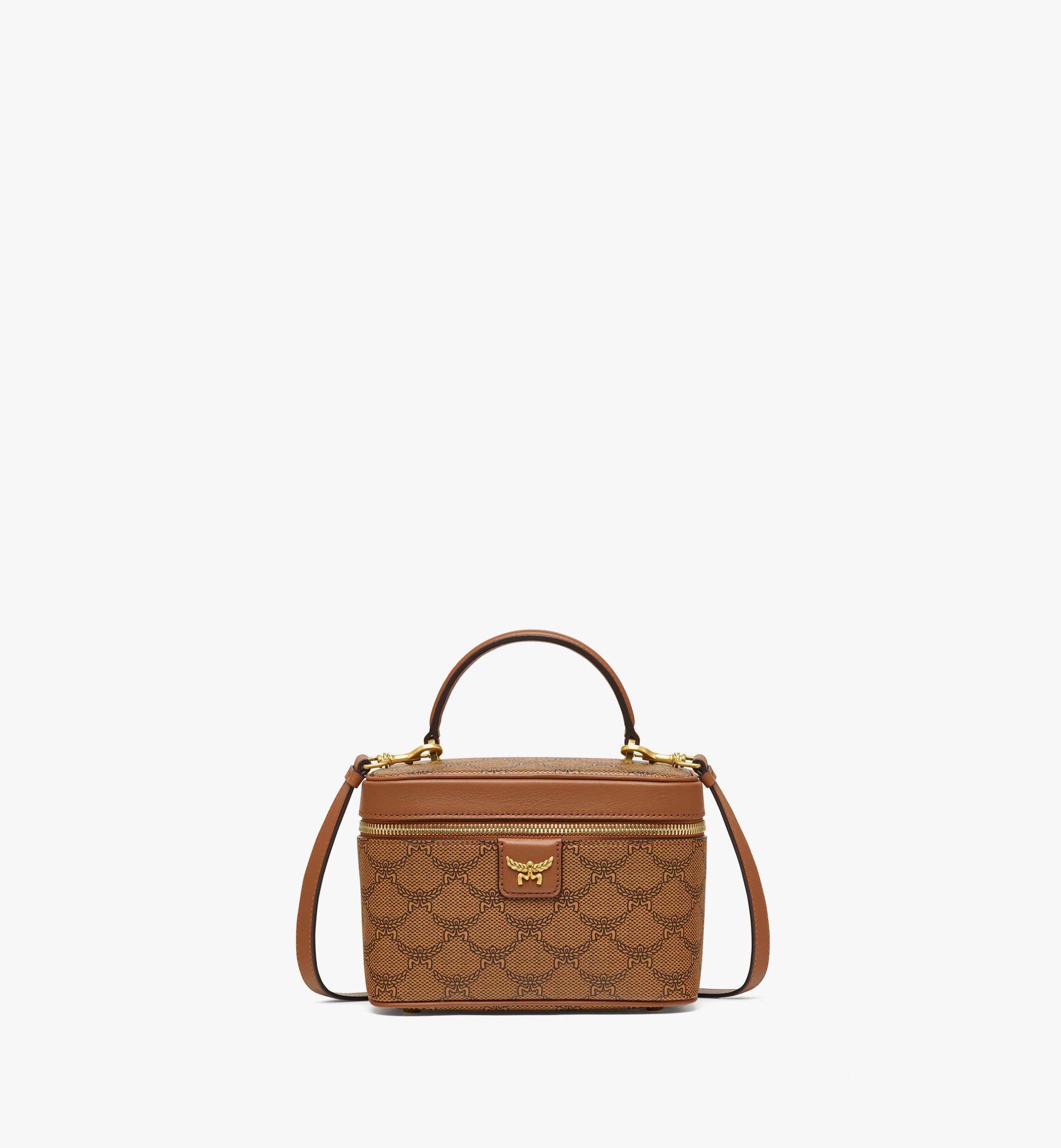 [MCM]★Himmel Loretos Vanity Case MCM Lauretos Nappa Monogram Small Himmel Vanity Case Cognac