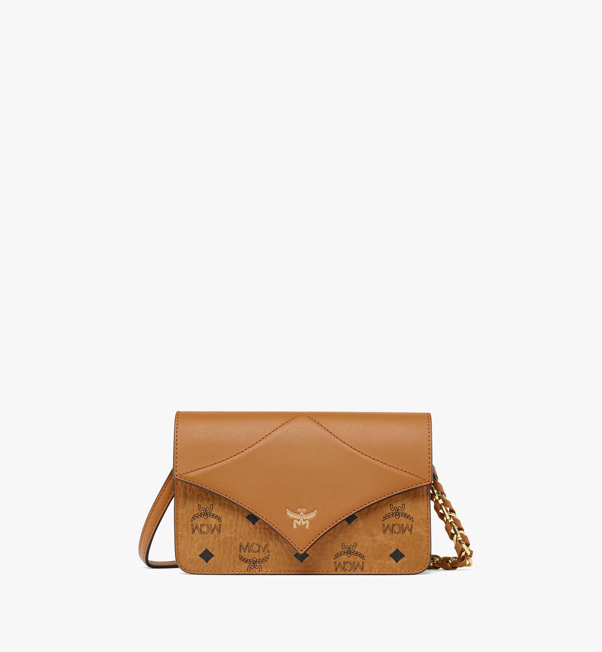 MCM Diamond Visetos Leather Crossbody Bag