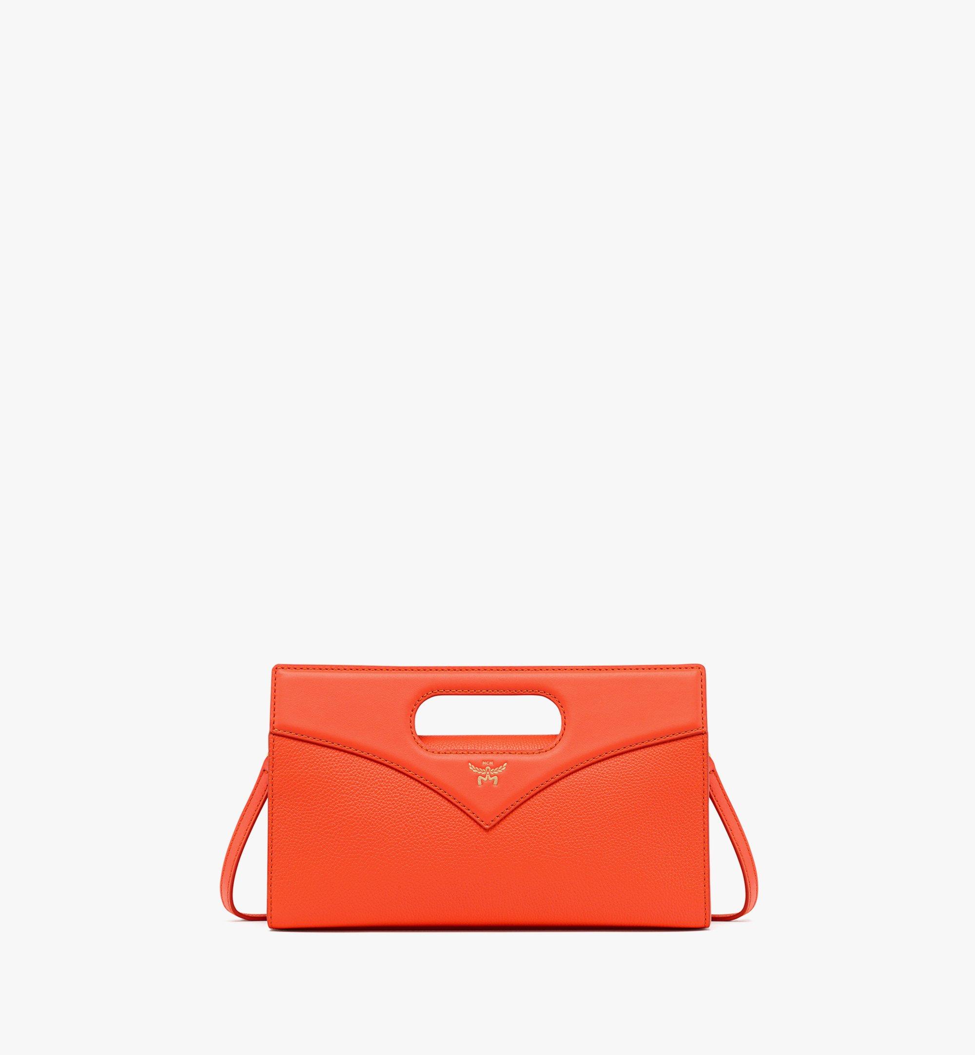 Small Diamond Tote in Embossed Leather Orange | MCM ®US