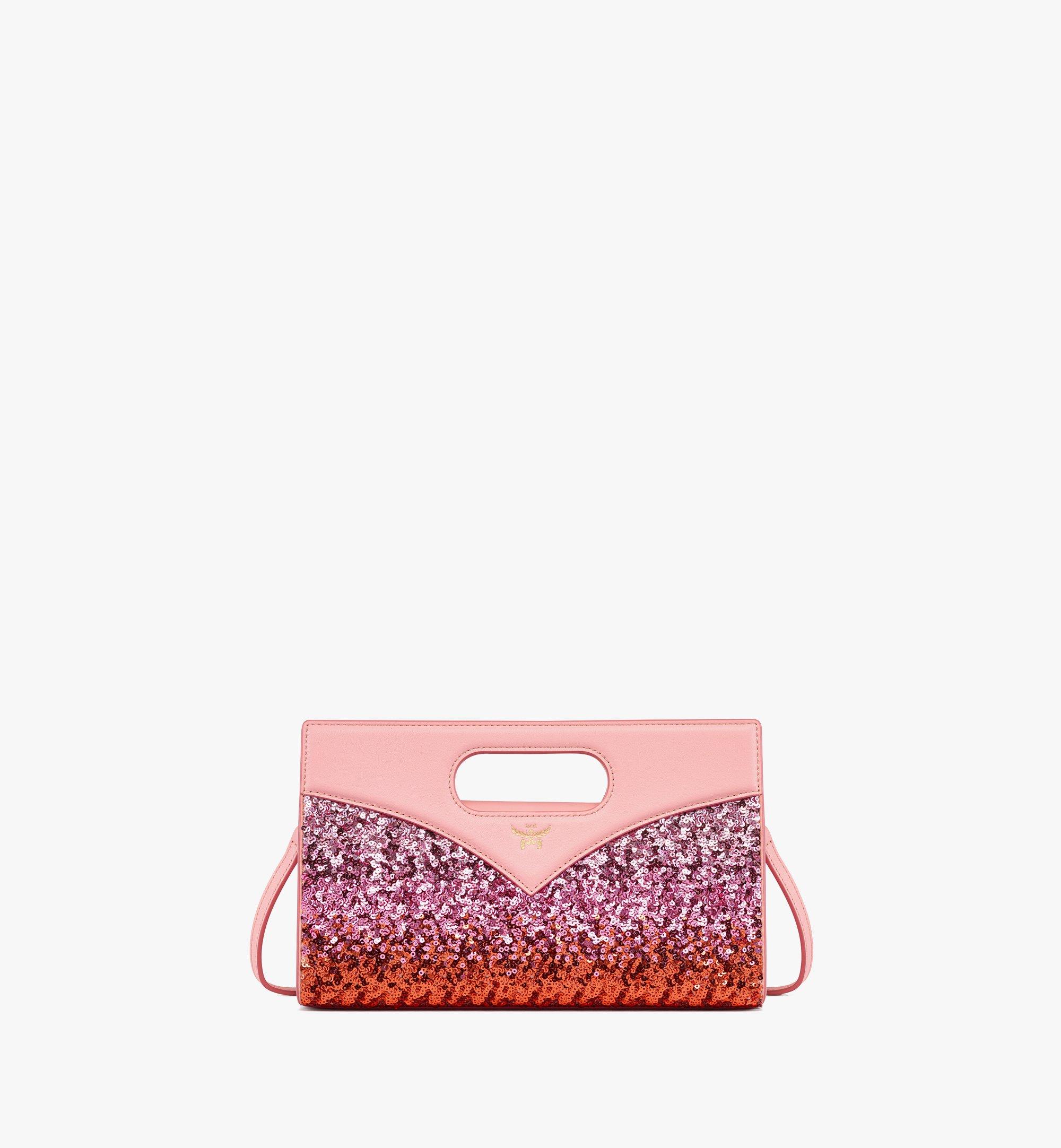 Small Diamond Tote in Sequin Lamb Leather Pink | MCM ®US