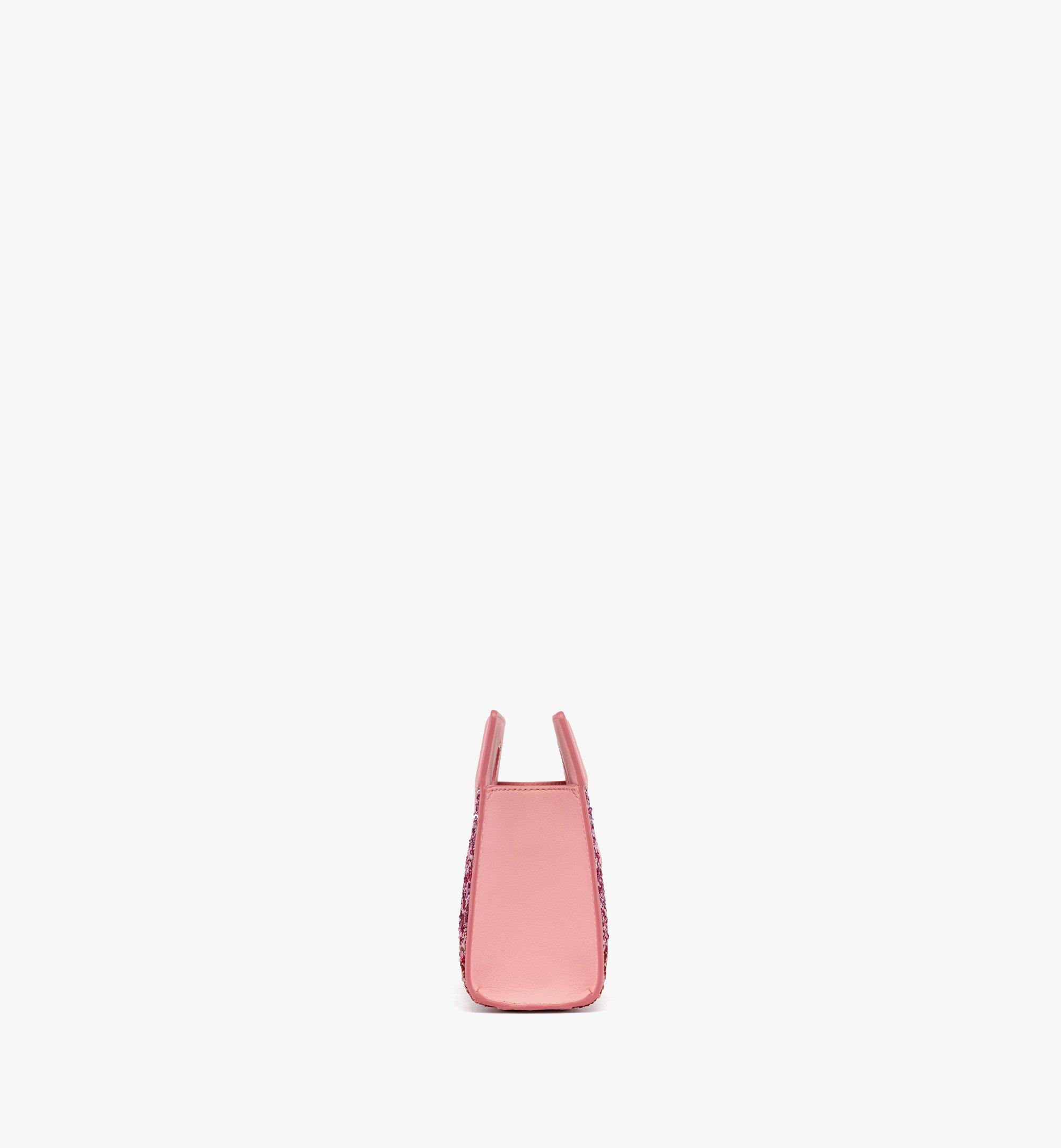 Small Diamond Tote in Sequin Lamb Leather Pink | MCM ®US
