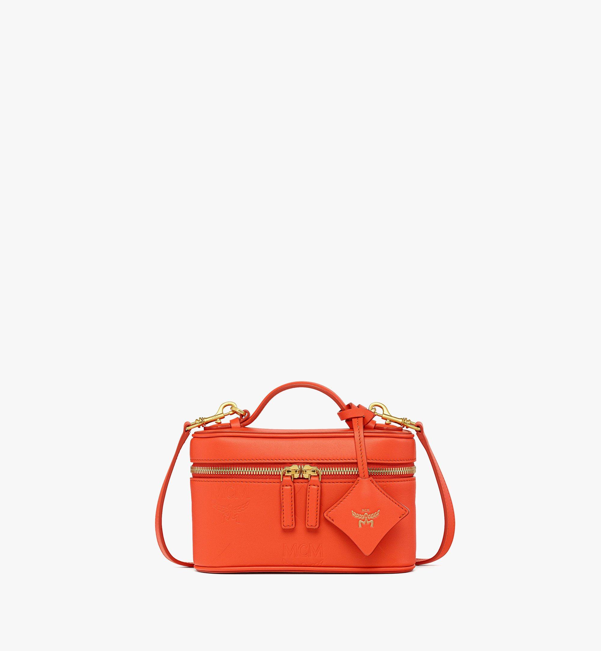 Mini Aren Vanity Case in Maxi Monogram Leather Orange | MCM ®US