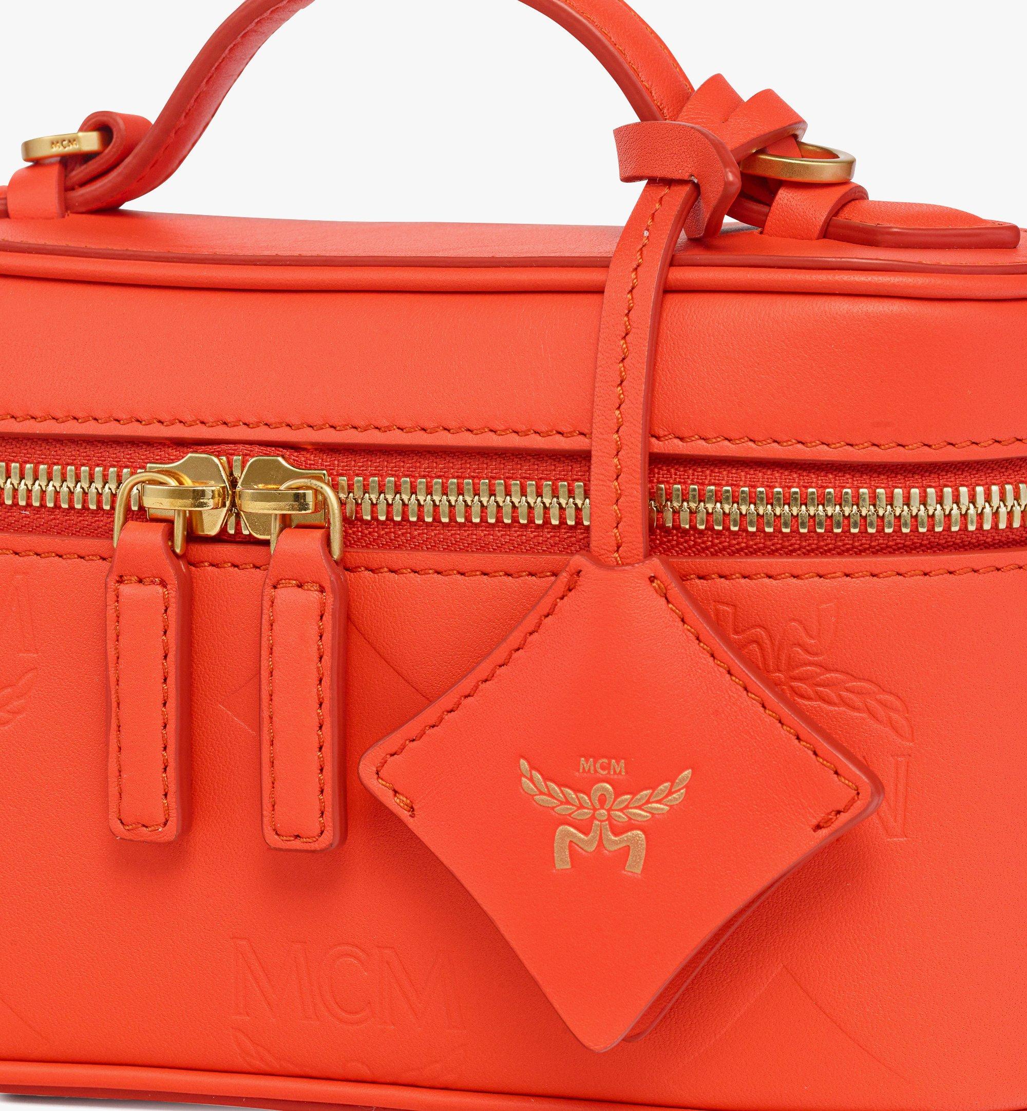 Mini Aren Vanity Case in Maxi Monogram Leather Orange | MCM ®US