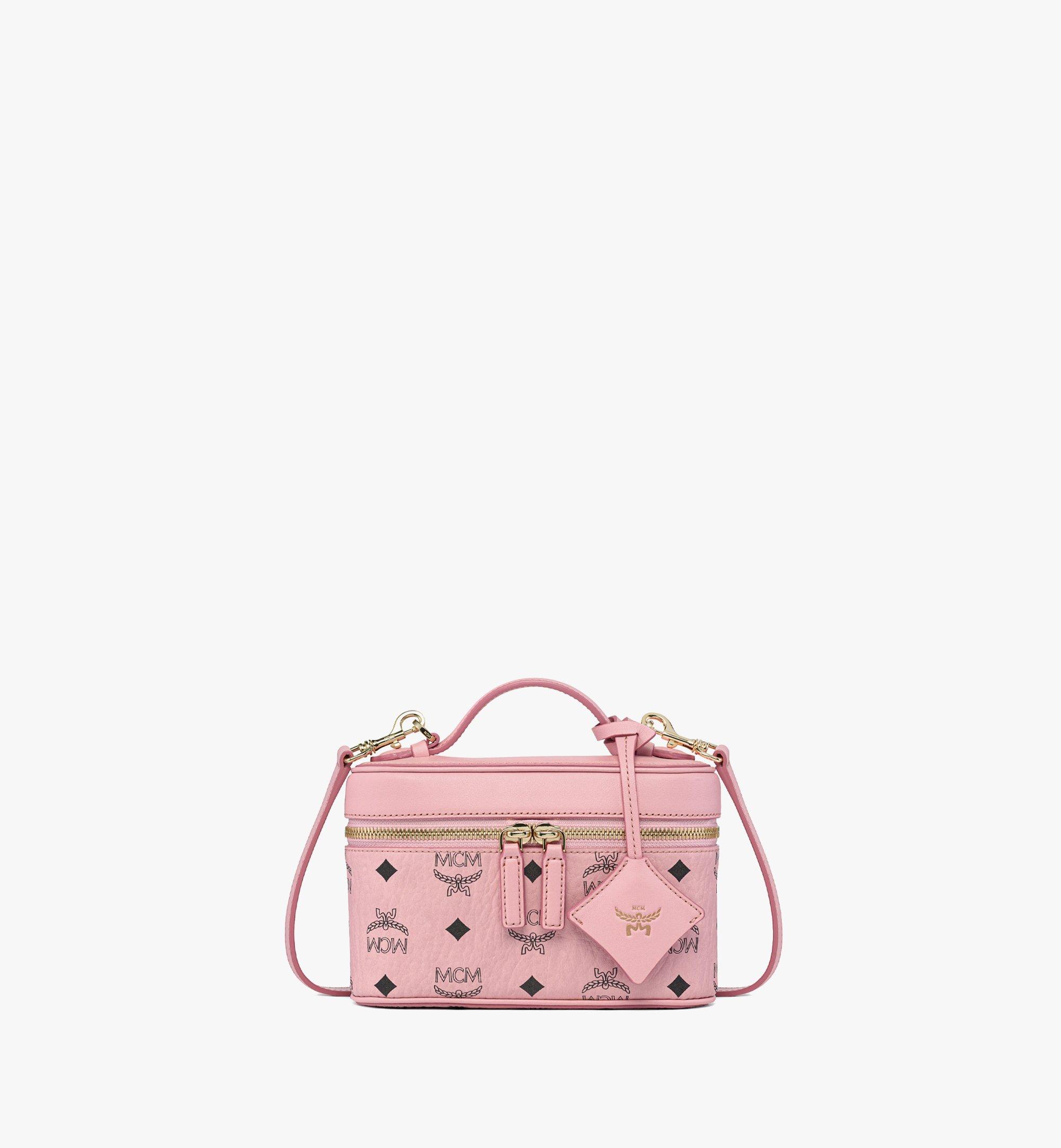 Mini Aren Vanity Case in Visetos Leather Mix Pink | MCM ®US