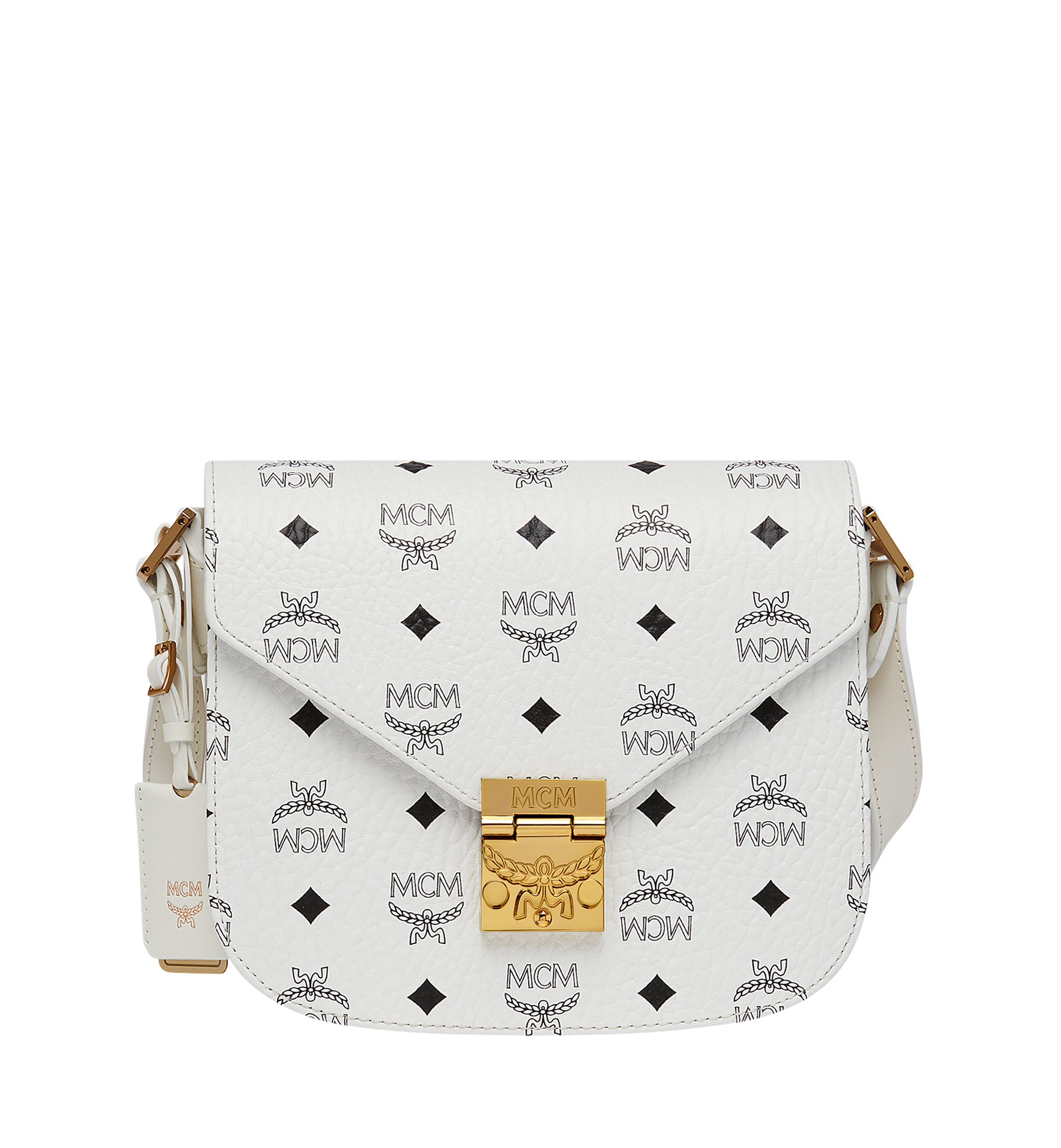 mcm white shoulder bag