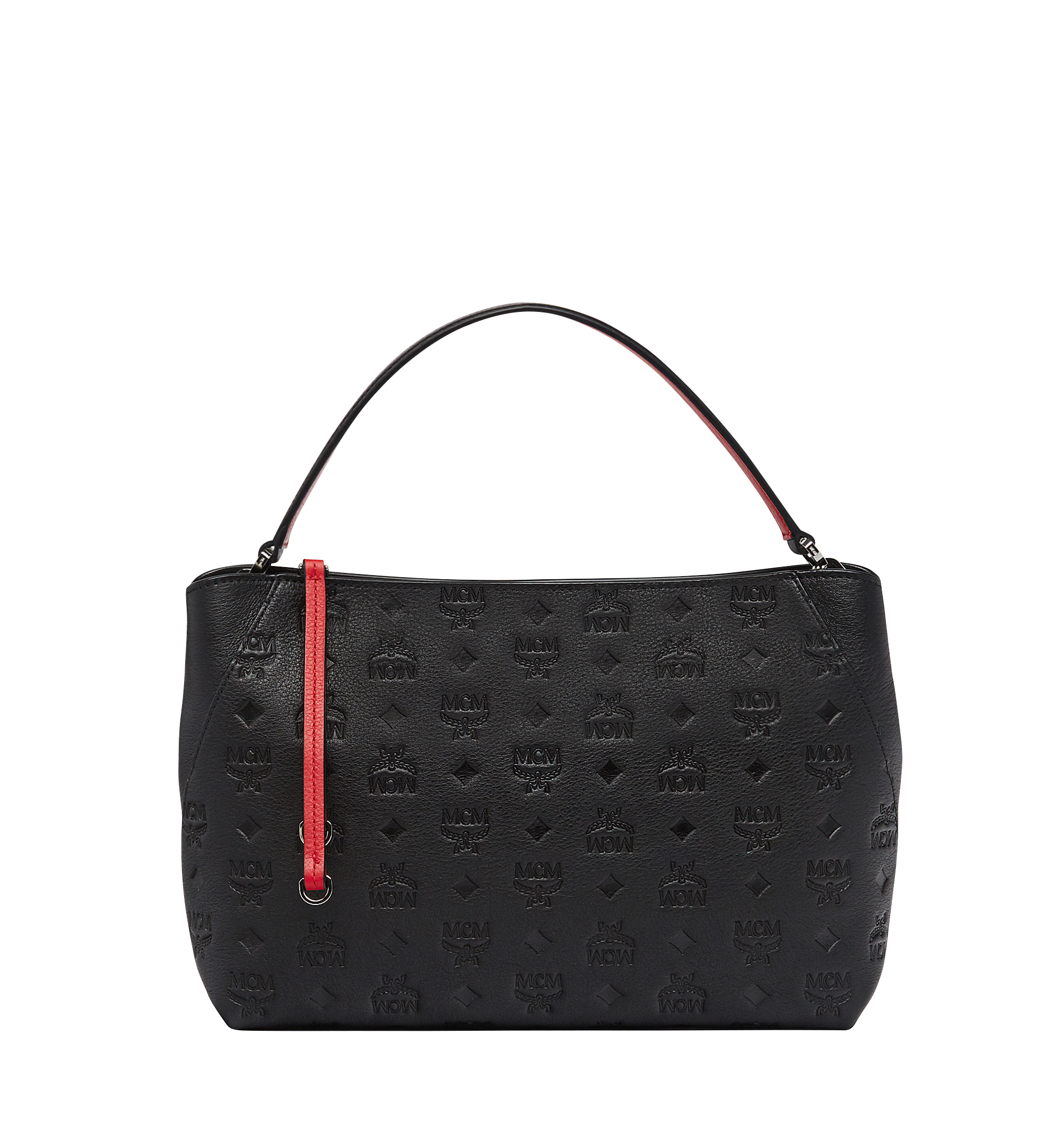 MCM Klara Shoulder in Monogram Leather Black MWS7AKM59BK001 Alternate View 1