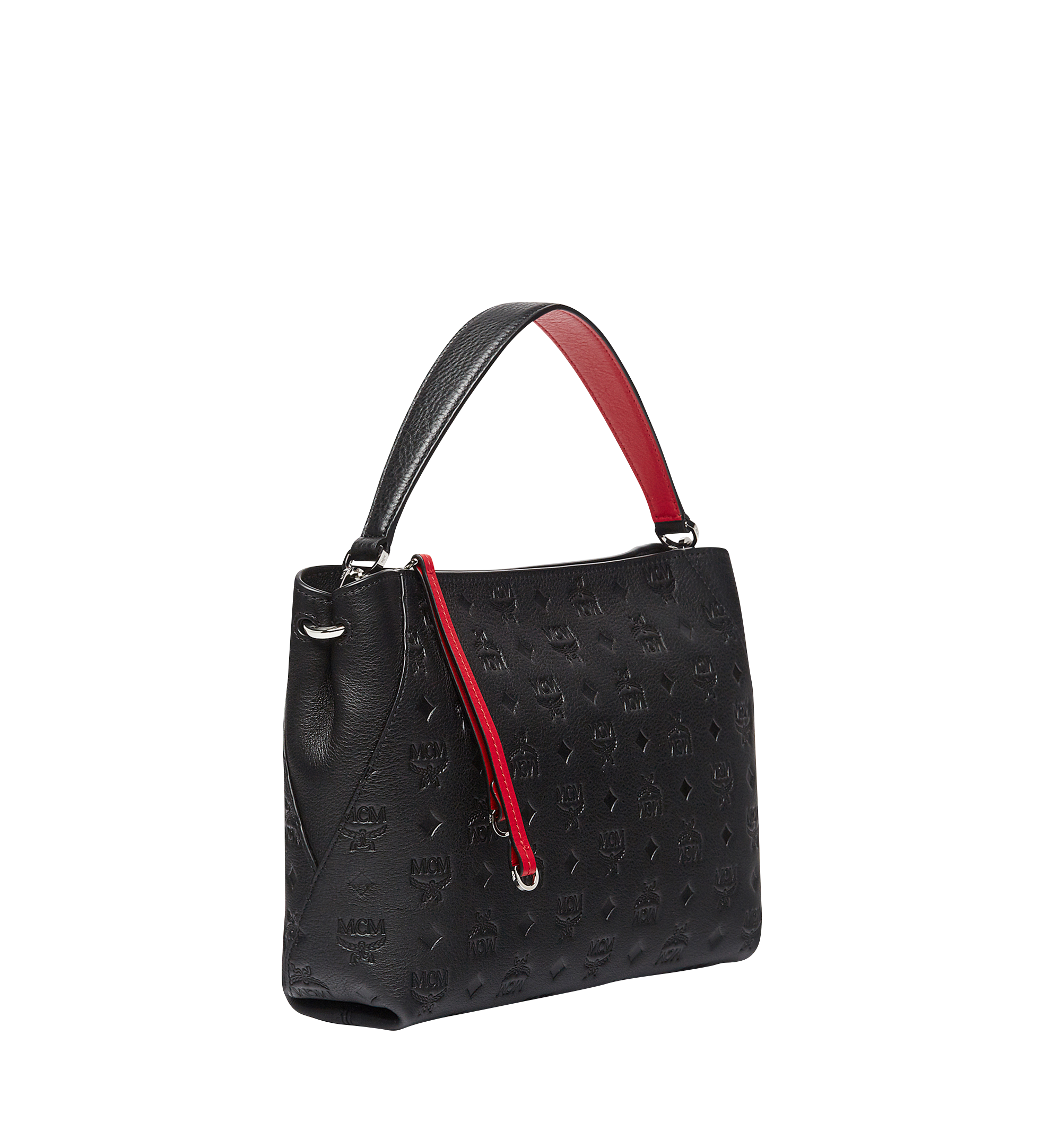 MCM Klara Shoulder in Monogram Leather Black MWS7AKM59BK001 Alternate View 1