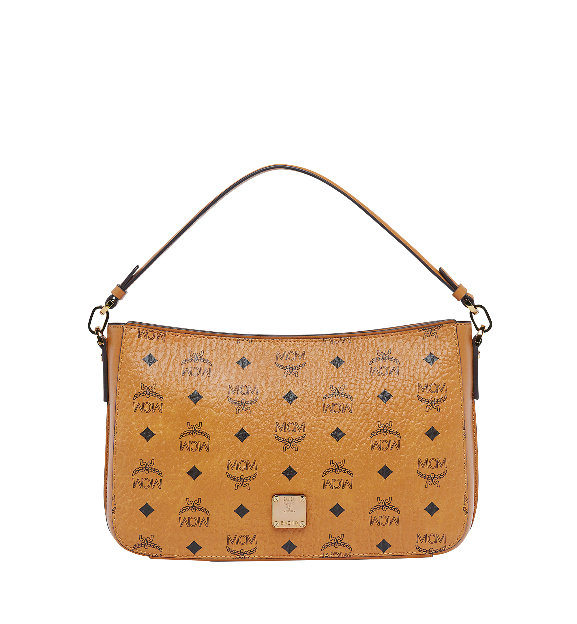 MCM Aren Shoulder Bag in Visetos Original Cognac MWS7ASE72CO001 Alternate View 1