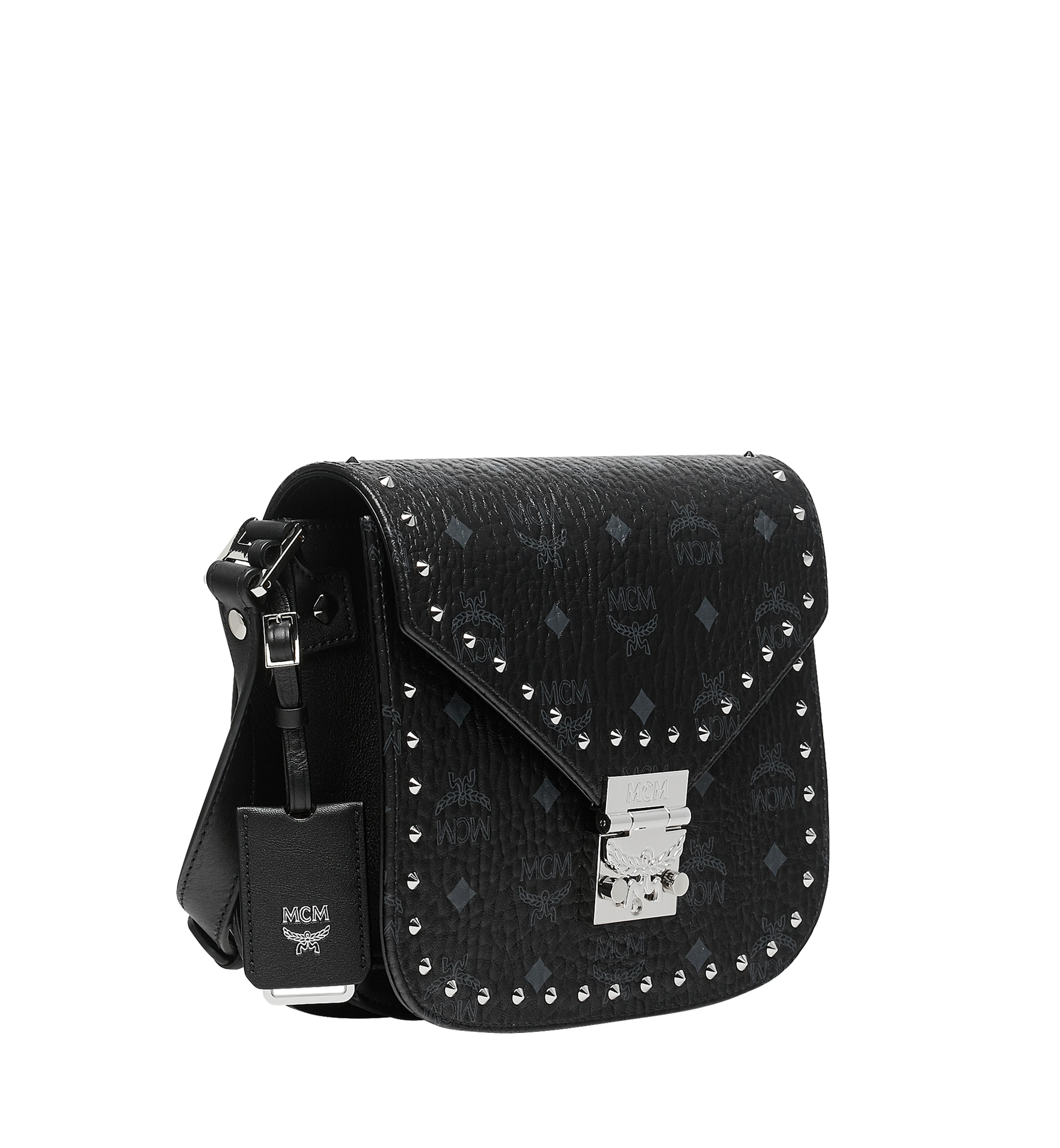 Small Tracy Shoulder Bag in Studded Outline Visetos Black | MCM ®TH