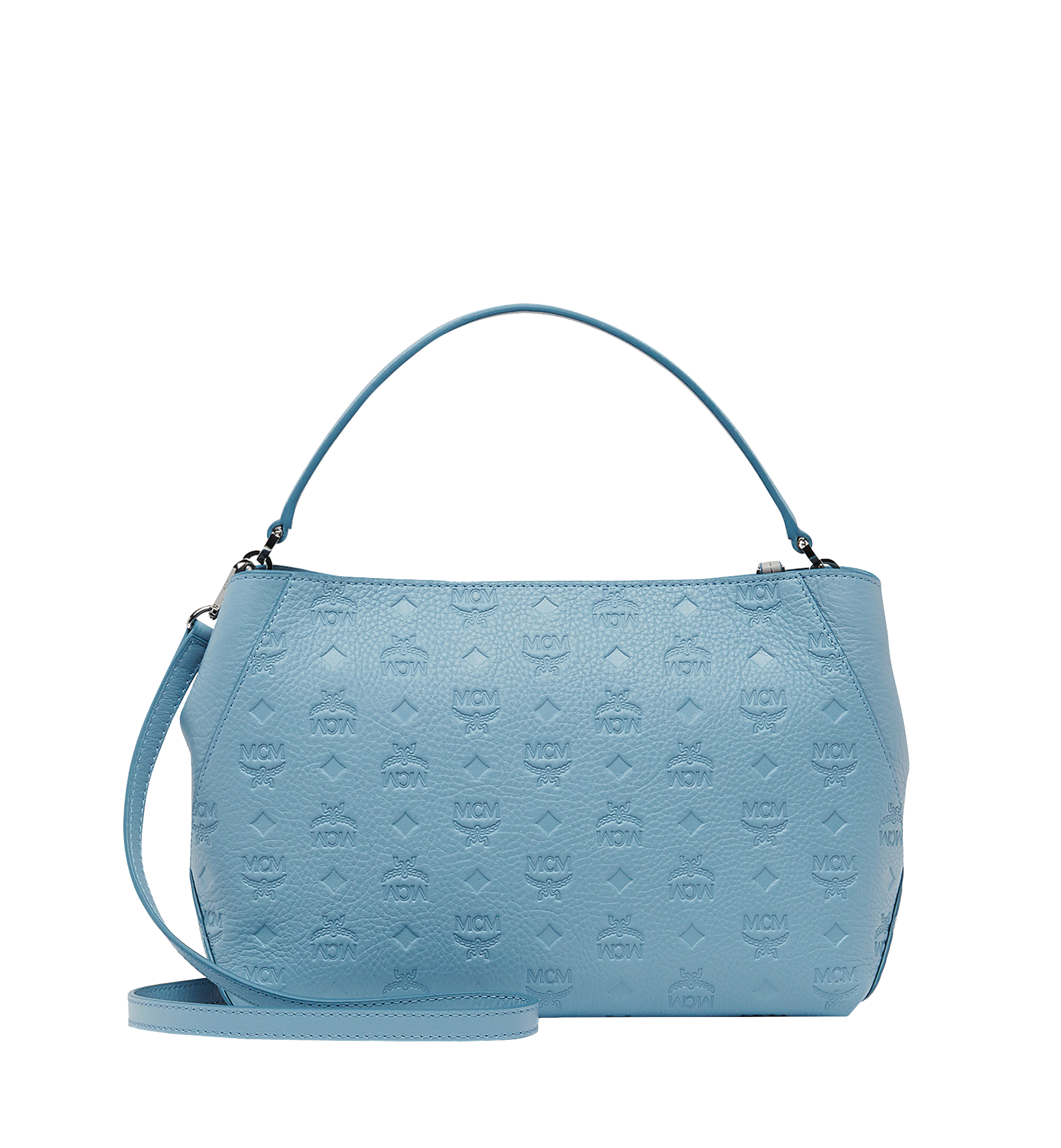 MCM Klara Shoulder in Monogram Leather BLUE MWS8SKM59LS001 Alternate View 3