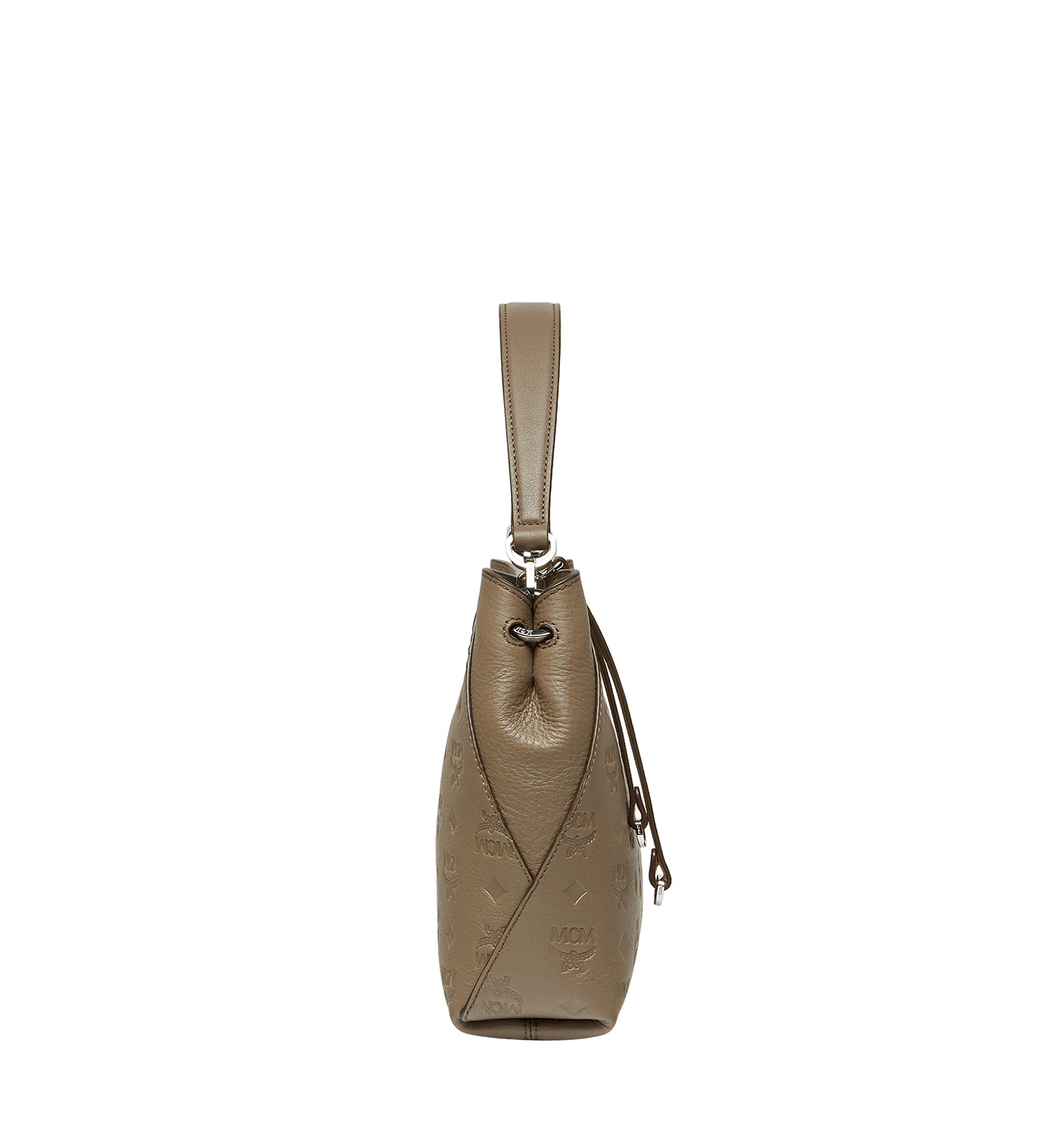 MCM Klara Shoulder in Monogram Leather Grey MWS8SKM59NV001 Alternate View 2