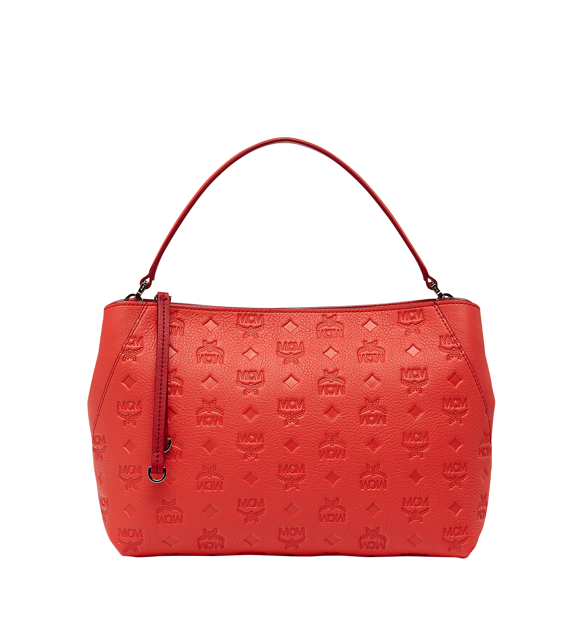 MCM Klara Shoulder in Monogram Leather Orange MWS8SKM59OG001 Alternate View 1
