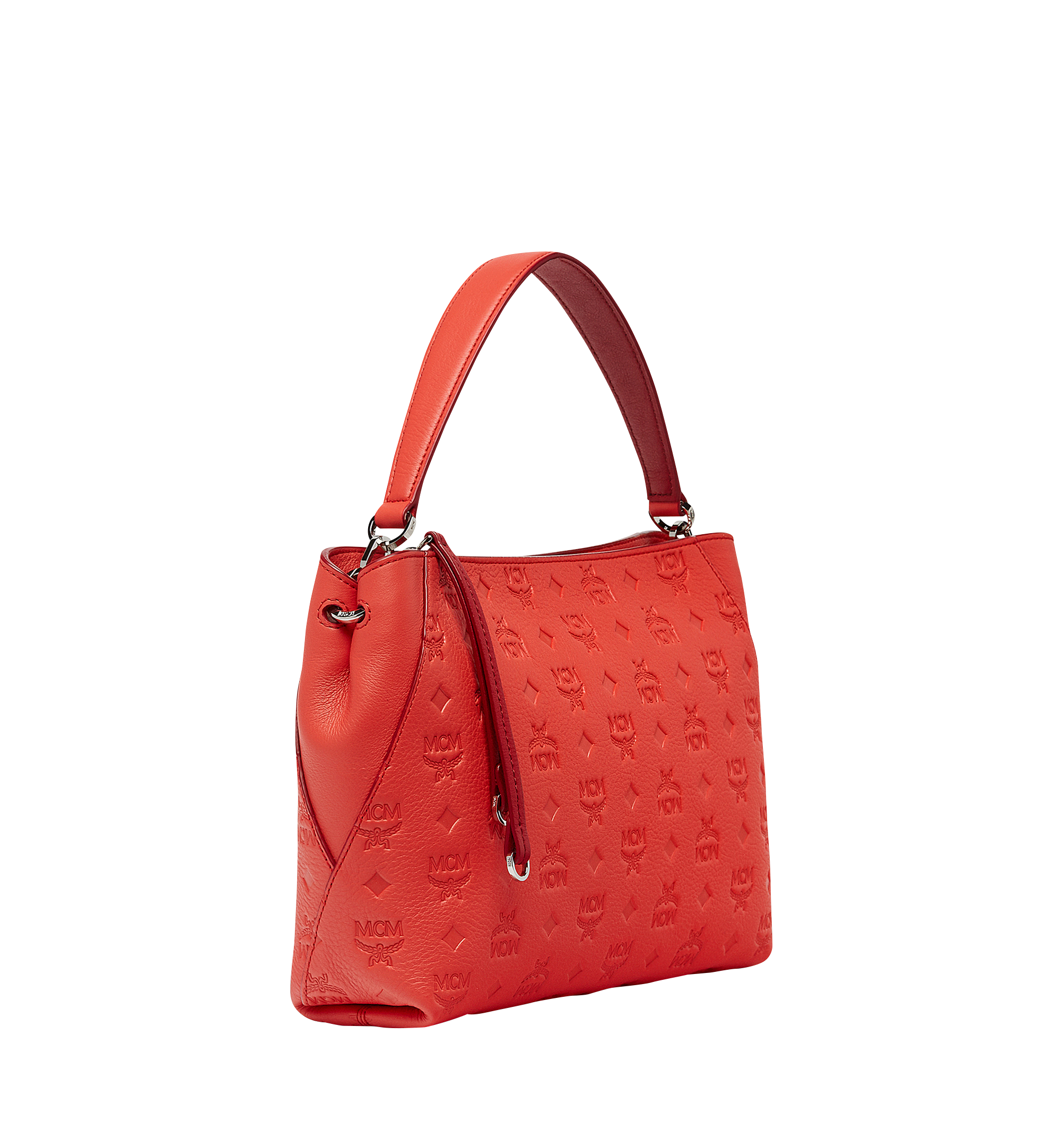 MCM Klara Shoulder in Monogram Leather Orange MWS8SKM59OG001 Alternate View 1