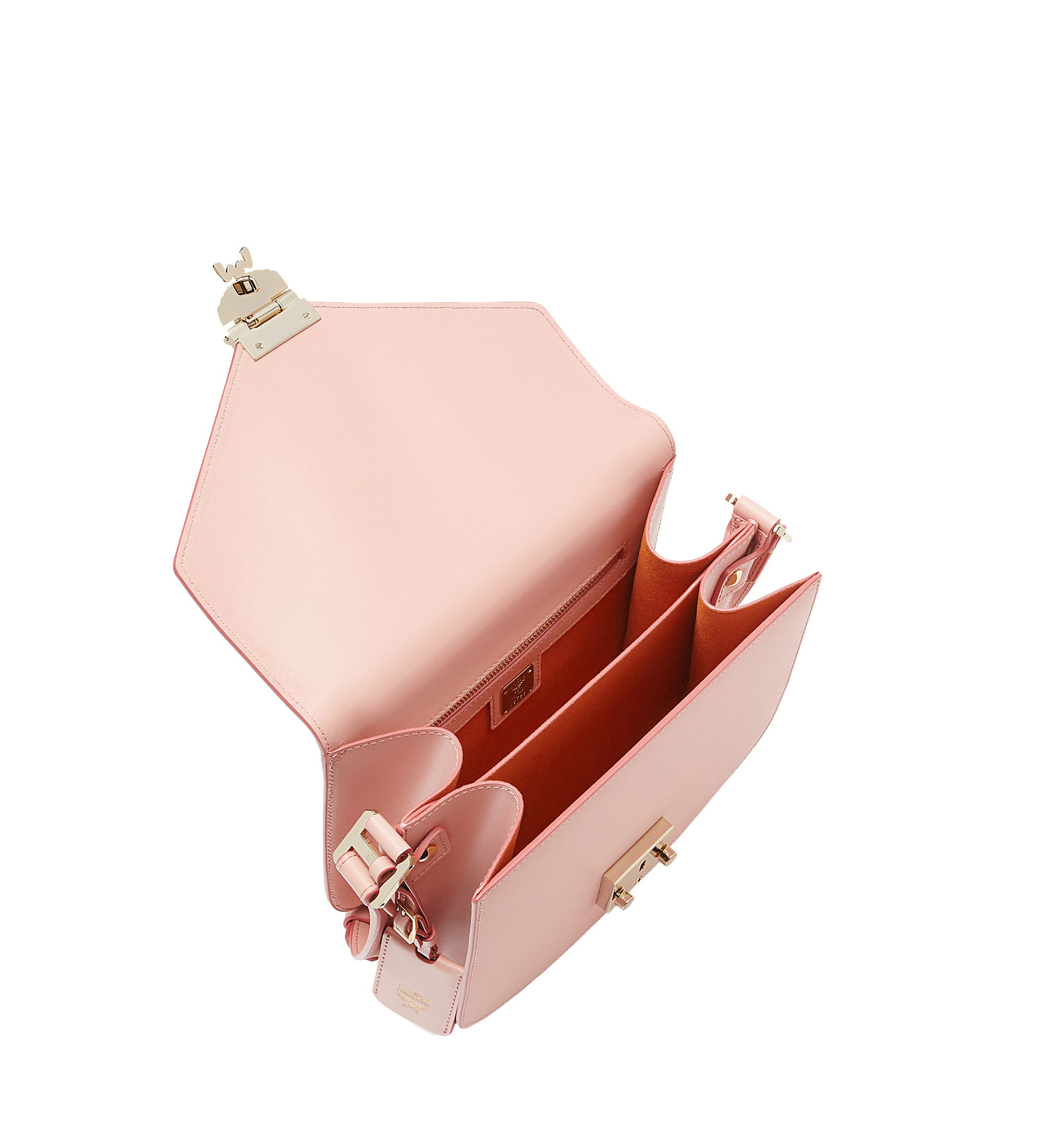 MCM Tracy Shoulder Bag in Vachetta Leather Pink MWS8SPA01PV001 Alternate View 4