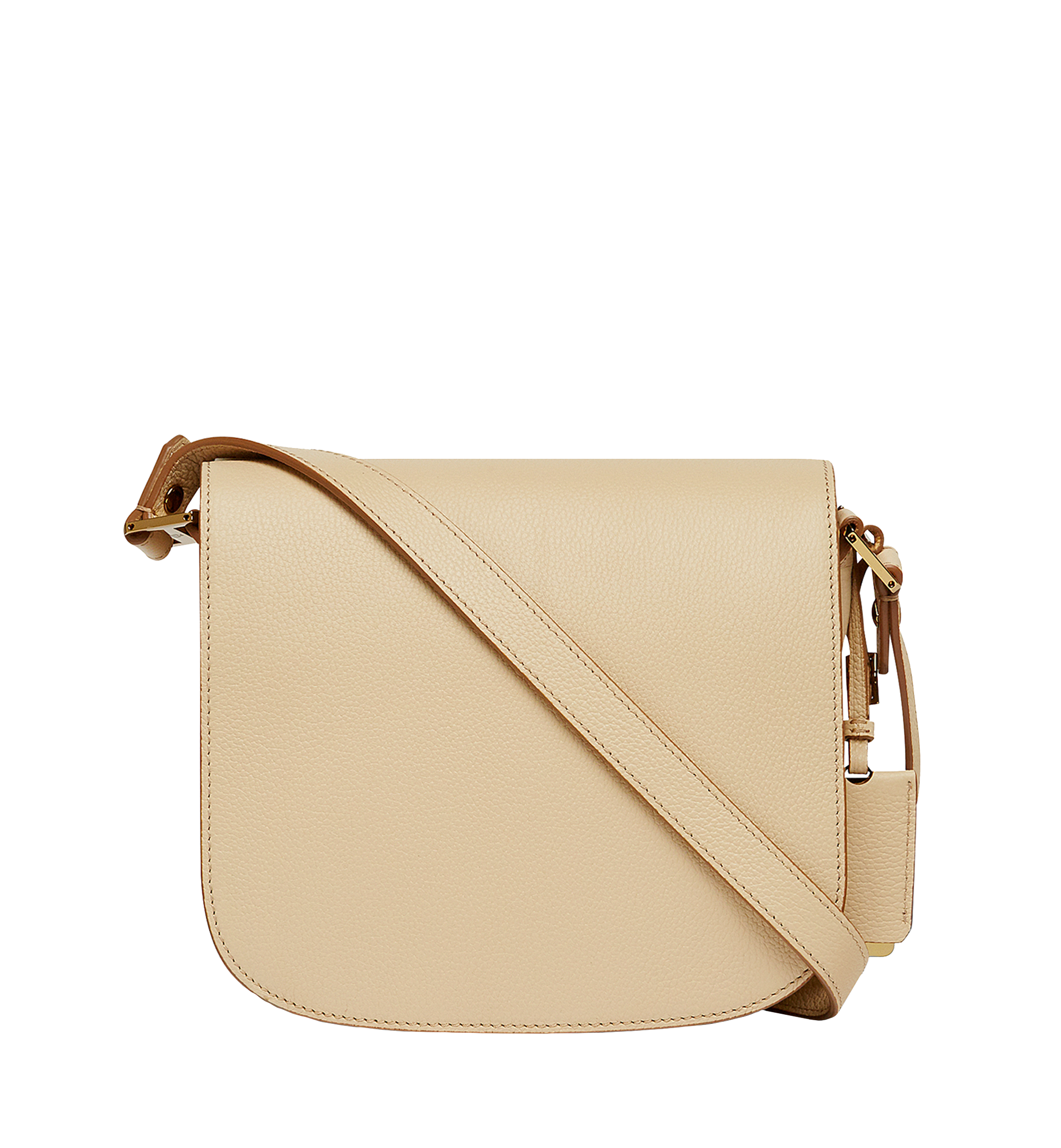 MCM Tracy Shoulder Bag in Grained Leather Beige MWS8SPA15IA001 Alternate View 3