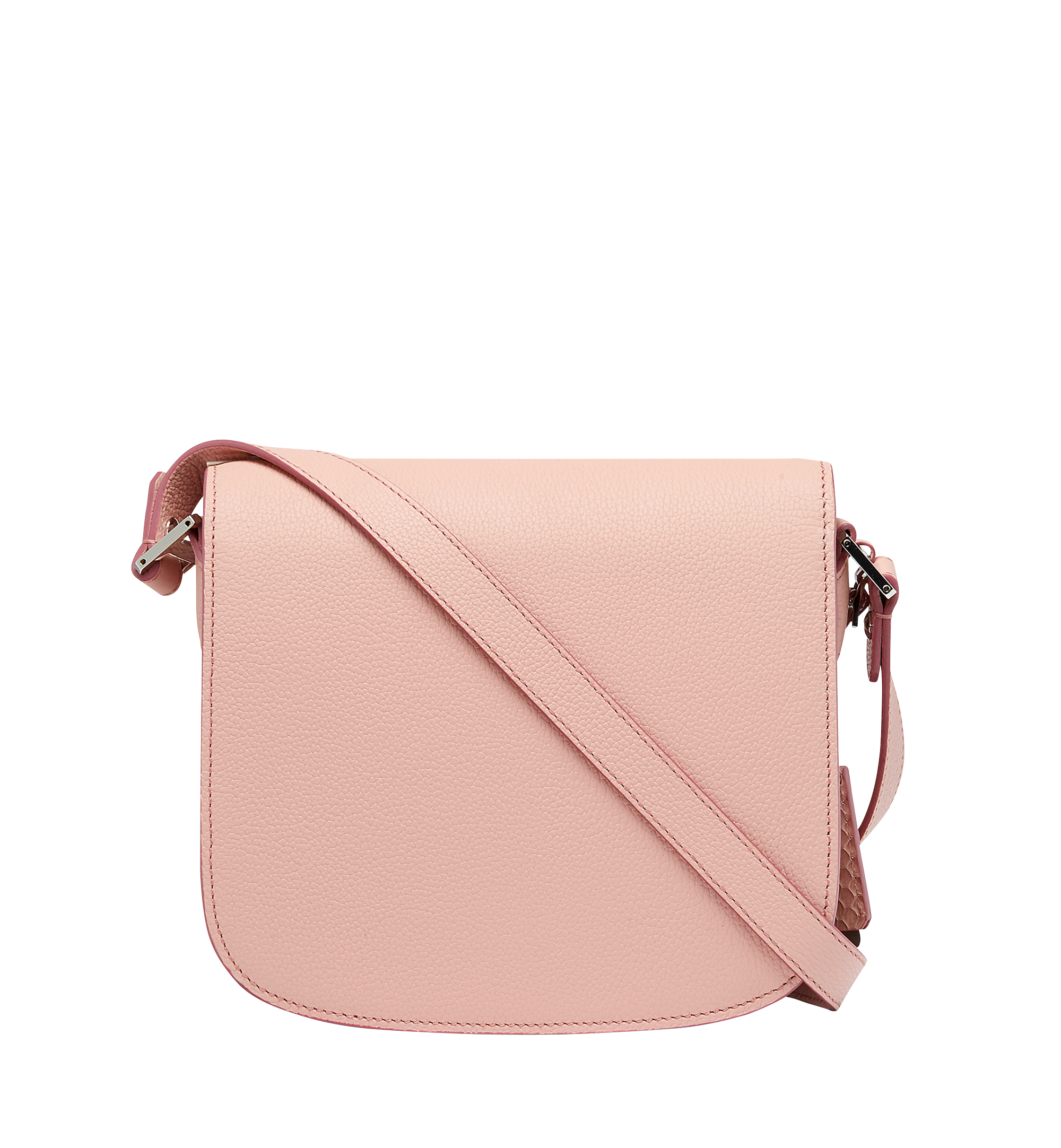 MCM Tracy Shoulder Bag in Grained Leather Pink MWS8SPA96PV001 Alternate View 3