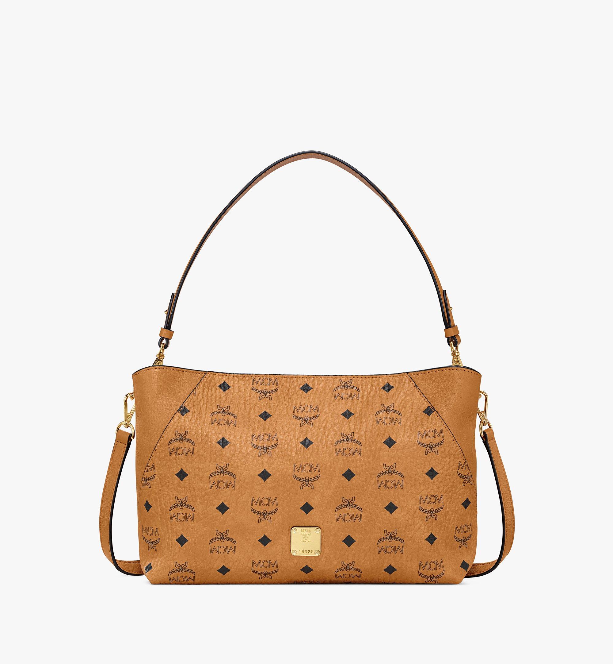 MCM Klara Shoulder Bag in Visetos Cognac MWS9SKM89CO001 Alternate View 1