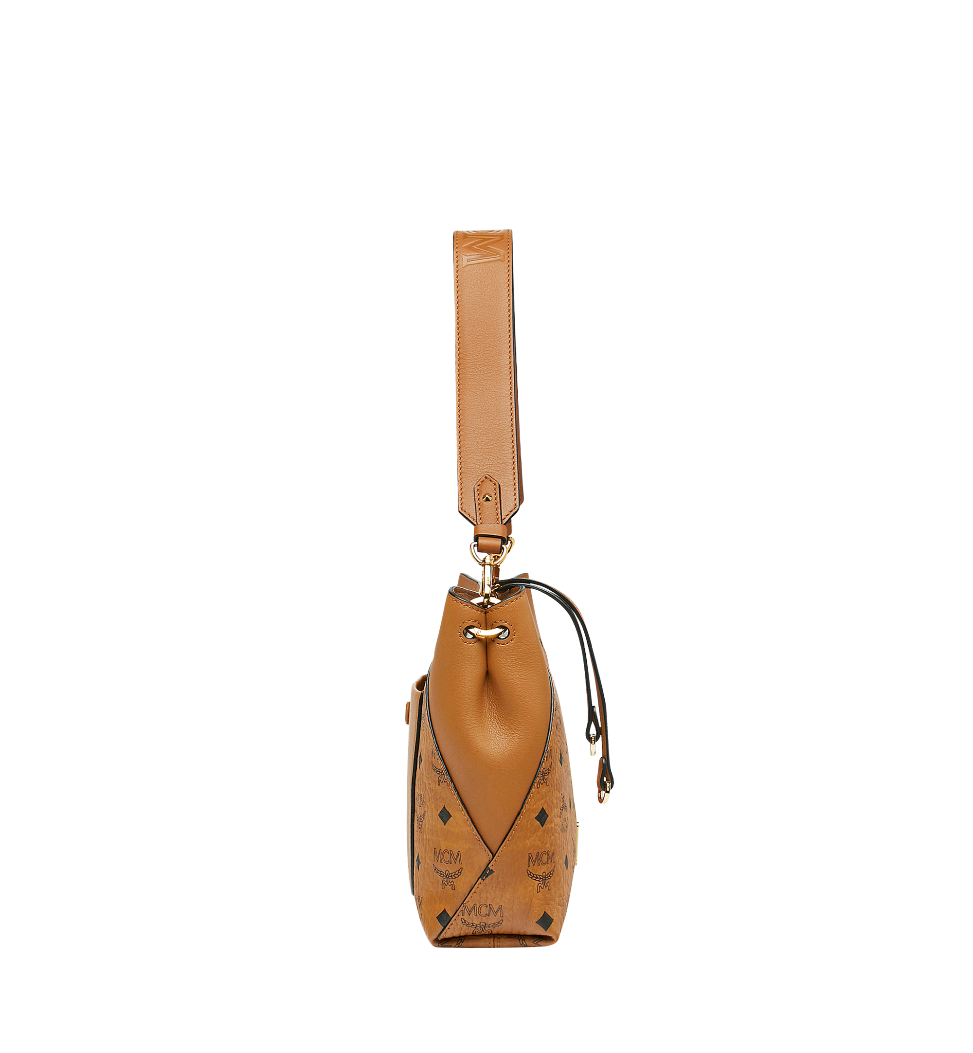 MCM Klara Shoulder Bag in Visetos Cognac MWS9SKM89CO001 Alternate View 2